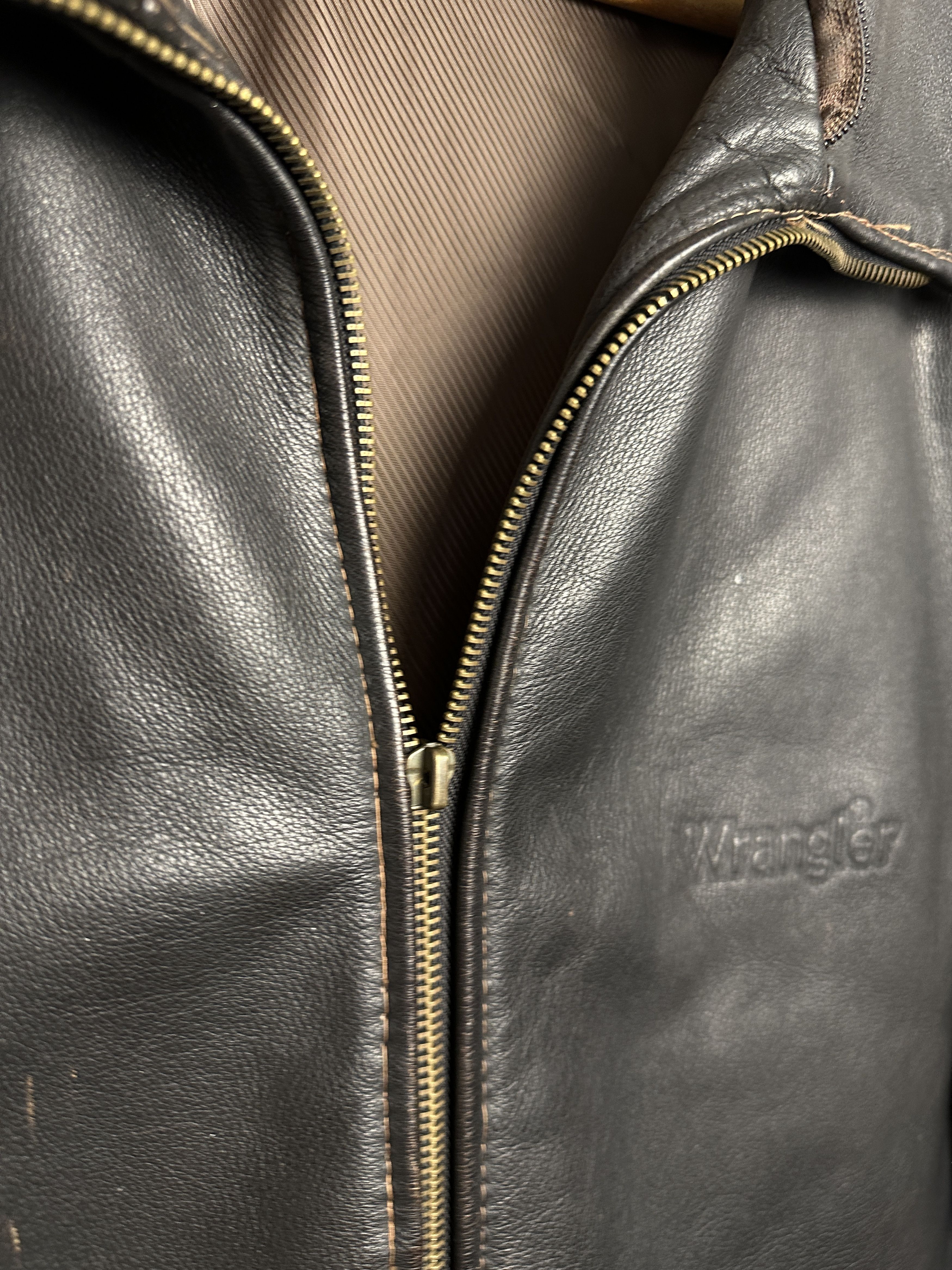 Vintage Wrangler Boxy Leather Jacket