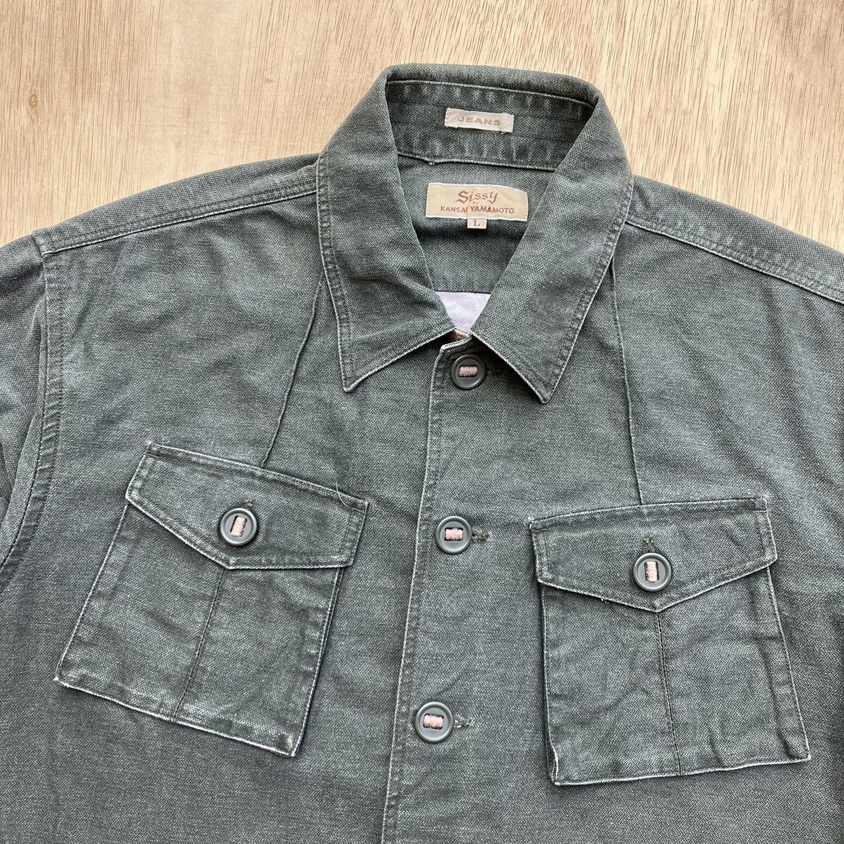 Designer × Japanese Brand × Kansai Yamamoto SISSY by KANSAI YAMAMOTO JEANS LOMG SLEEVE SHIRT Size US L / EU 52-54 / 3 - 2 Thumbnail