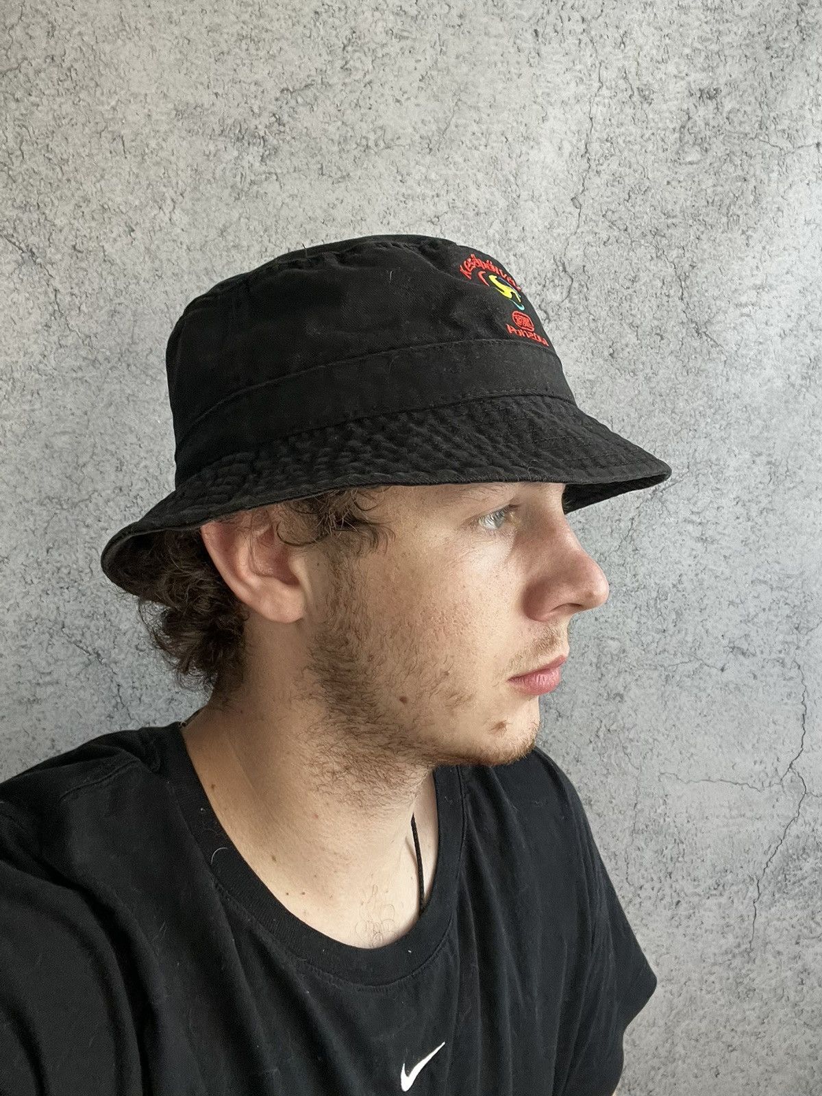 Vintage Vintage Bucket Hat 2001 Y2K Style Black 00s Rare Size 42 - 4 Thumbnail