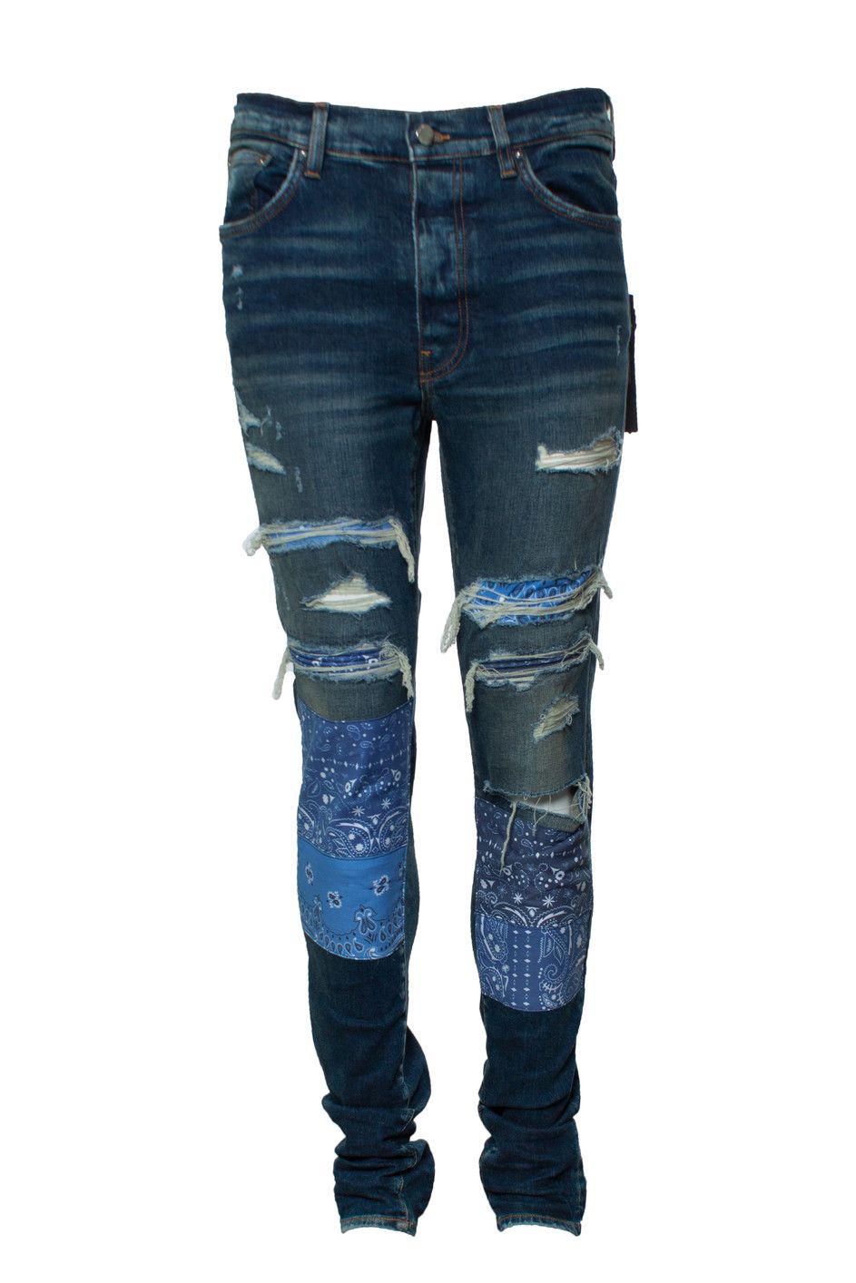 Amiri Amiri, vintage patchwork bandana jeans Size US 34 / EU 50 - 1 Thumbnail