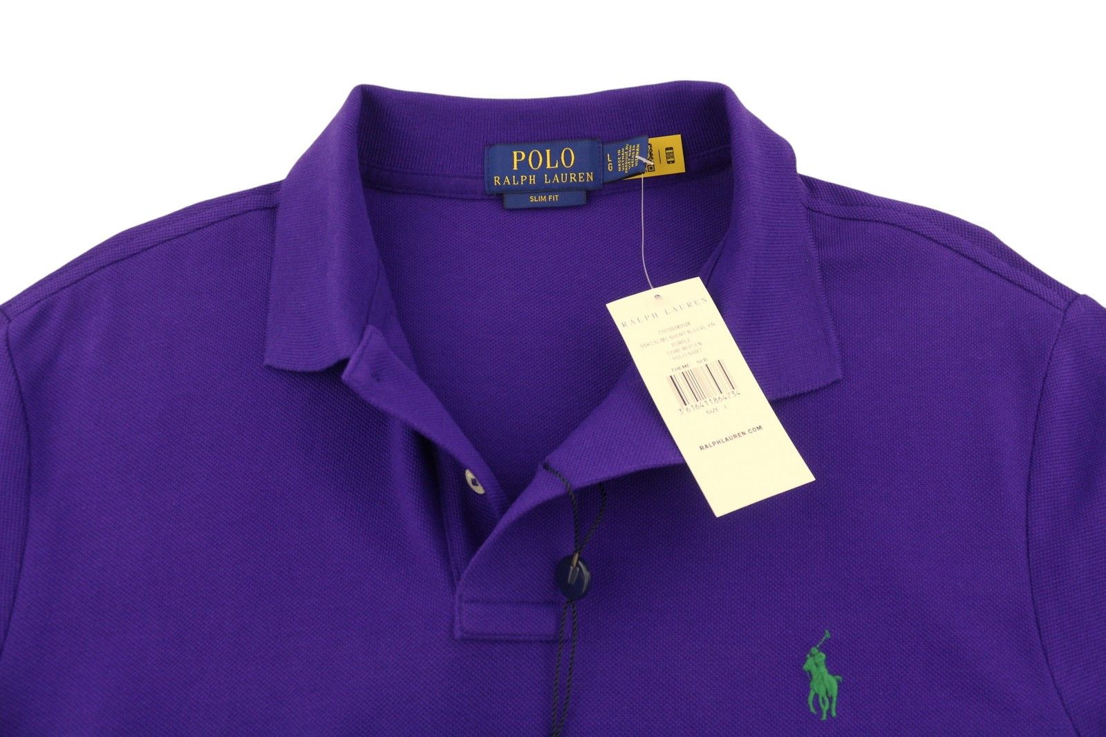 Ralph Lauren SLIM FIT L Purple Cotton Embroidered Logo 87876 Size US L / EU 52-54 / 3 - 5 Thumbnail