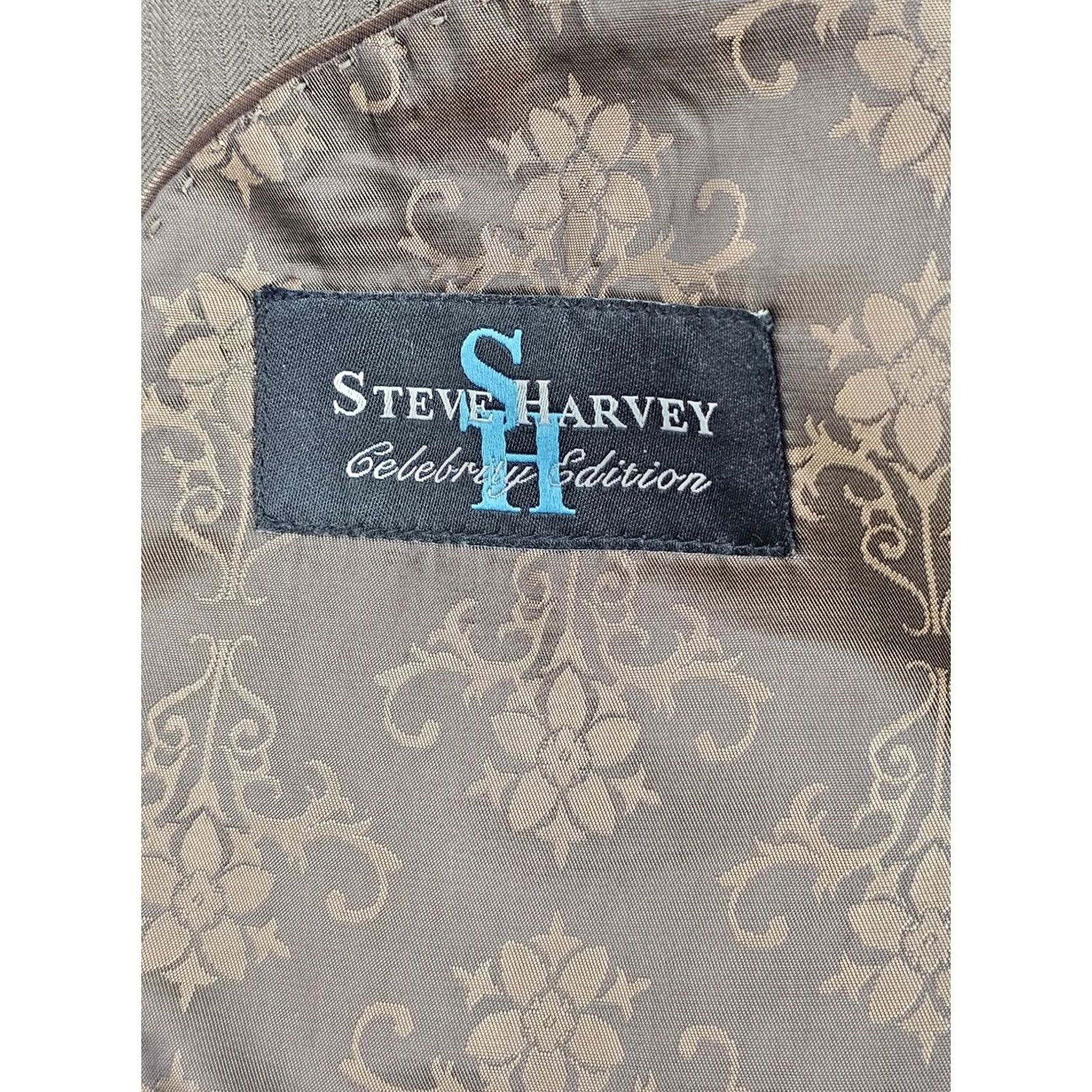 Vintage VINTAGE Steve Harvey Celebrity Edition Sultan Suit Men 48L / 42L Brown 2 Piece Inseam 29.5" | Navy? Size 48L - 5 Thumbnail