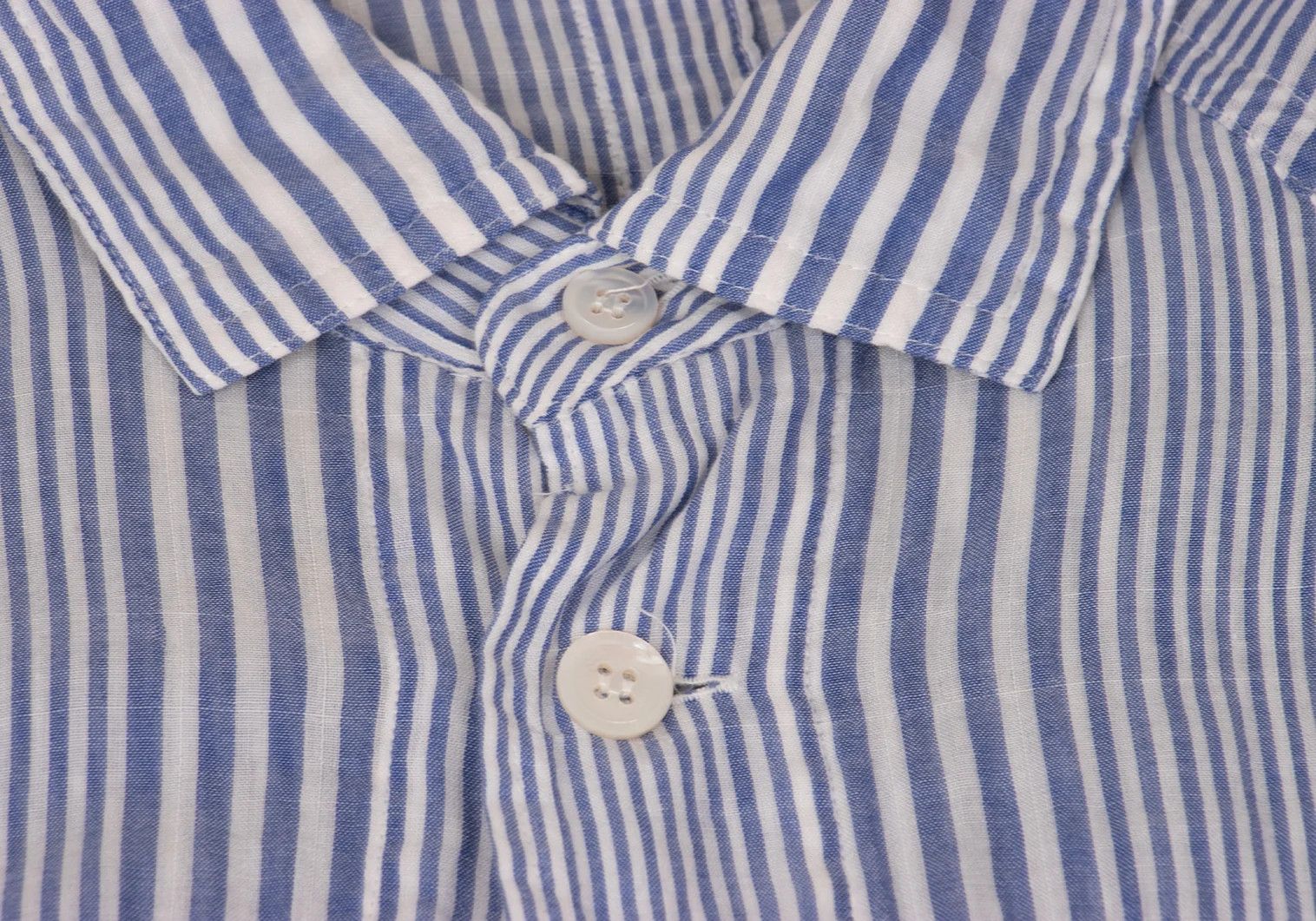 Yohji Yamamoto Yohji Yamamoto Wrinkled Stripe Long Shirt Blue White Size US M / EU 48-50 / 2 - 5 Thumbnail
