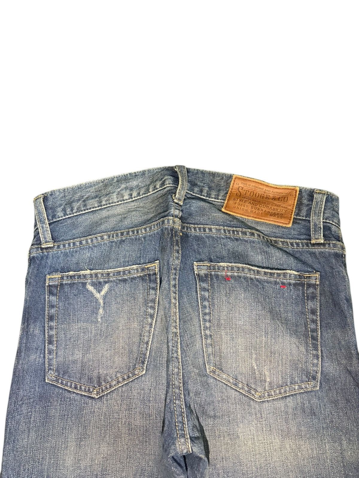 Edwin Vintage Japanese Brand Faded Wash Distressed Jeans Size 28" / US 6 / IT 42 - 4 Thumbnail