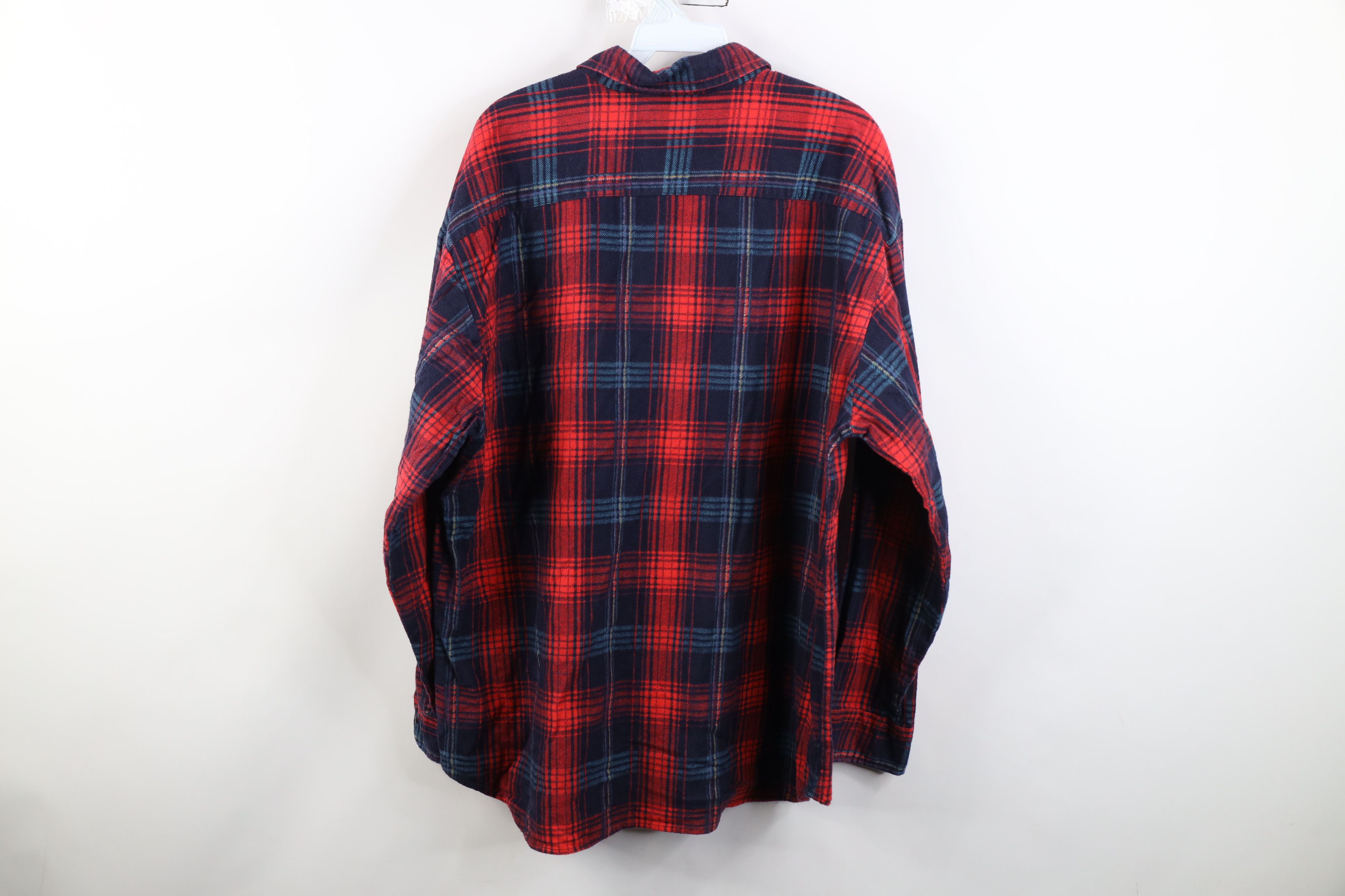 Vintage Vintage 90s Streetwear Collared Button Shirt Red Plaid Size US XL / EU 56 / 4 - 9 Thumbnail