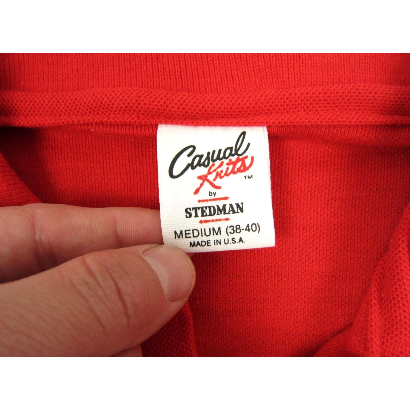 Vintage VINTAGE Stedman Polo Shirt Mens M Red 80s USA Shirt Cotton Jersey Logo Polo Size US M / EU 48-50 / 2 - 6 Thumbnail
