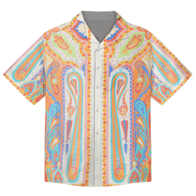 The Unbranded Brand Printed Cotton Bowling Shirt | Classic Cut, Modern Print Size US M / EU 48-50 / 2 - 4 Thumbnail