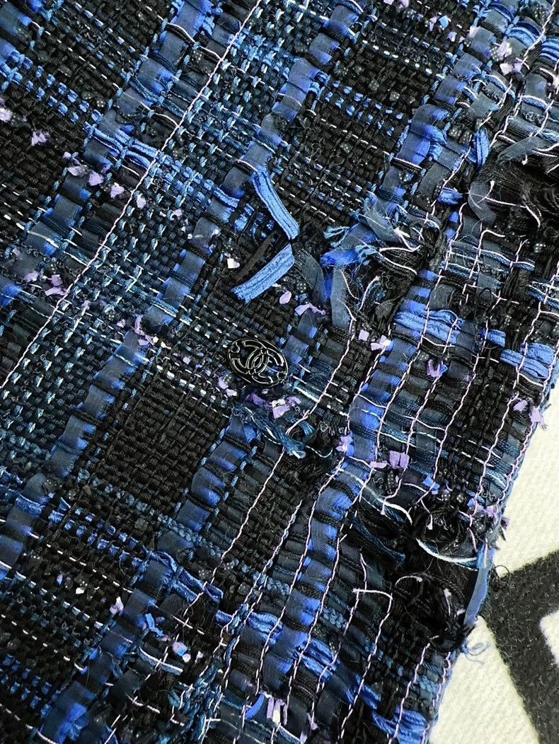 Chanel Chanel 14s spring and summer blue color block plaid tasse Size XS / US 0-2 / IT 36-38 - 5 Thumbnail