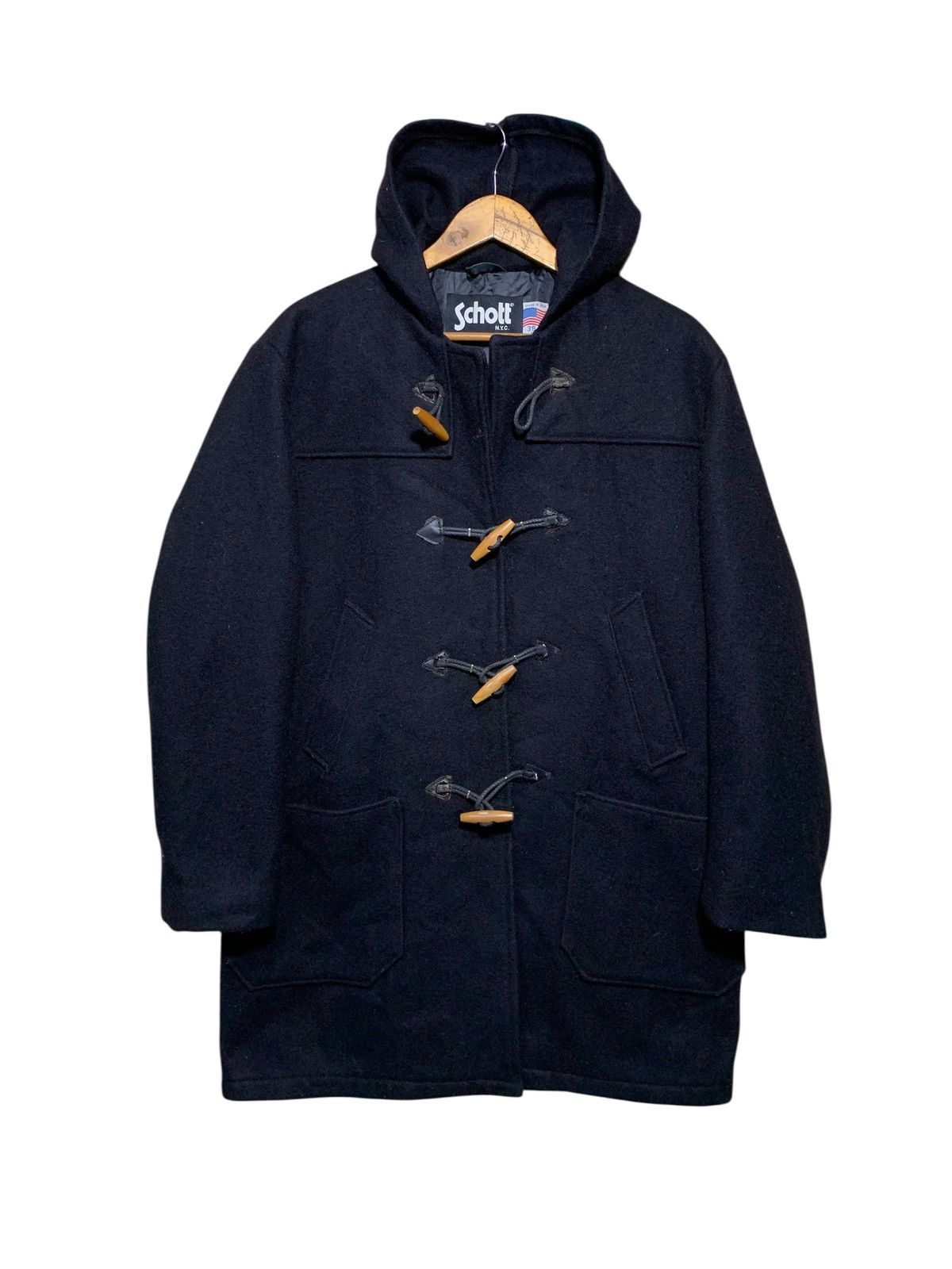 Schott 🔥SCHOTT NYC WOOL DUFFLE COATS JACKET Size US M / EU 48-50 / 2 - 1 Thumbnail
