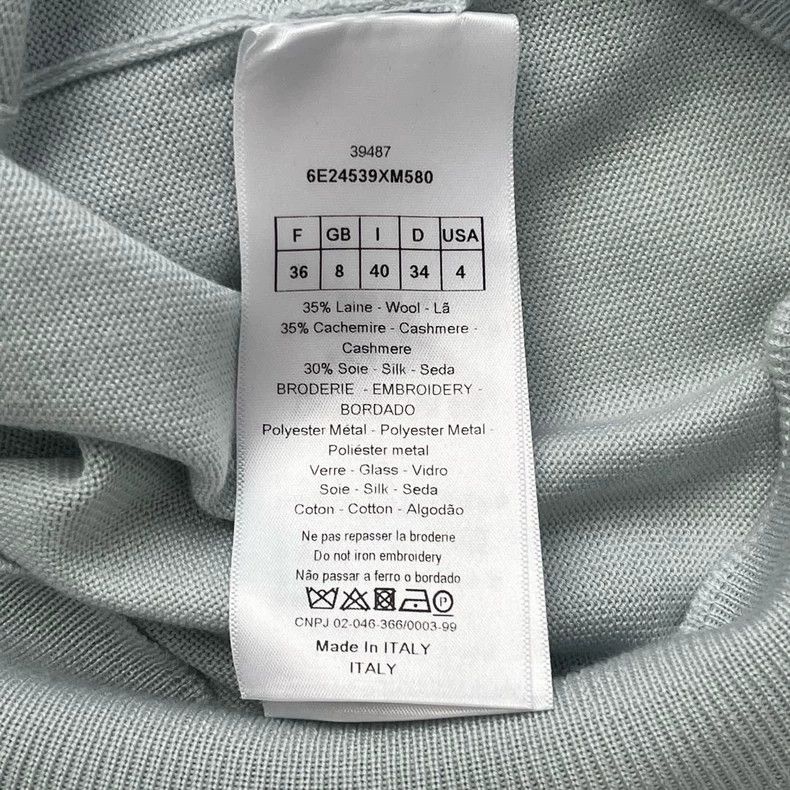 Dior Dior Size 36 Cashmere knitted short sleeves 2503-Nextarrow Size US XS / EU 42 / 0 - 7 Thumbnail