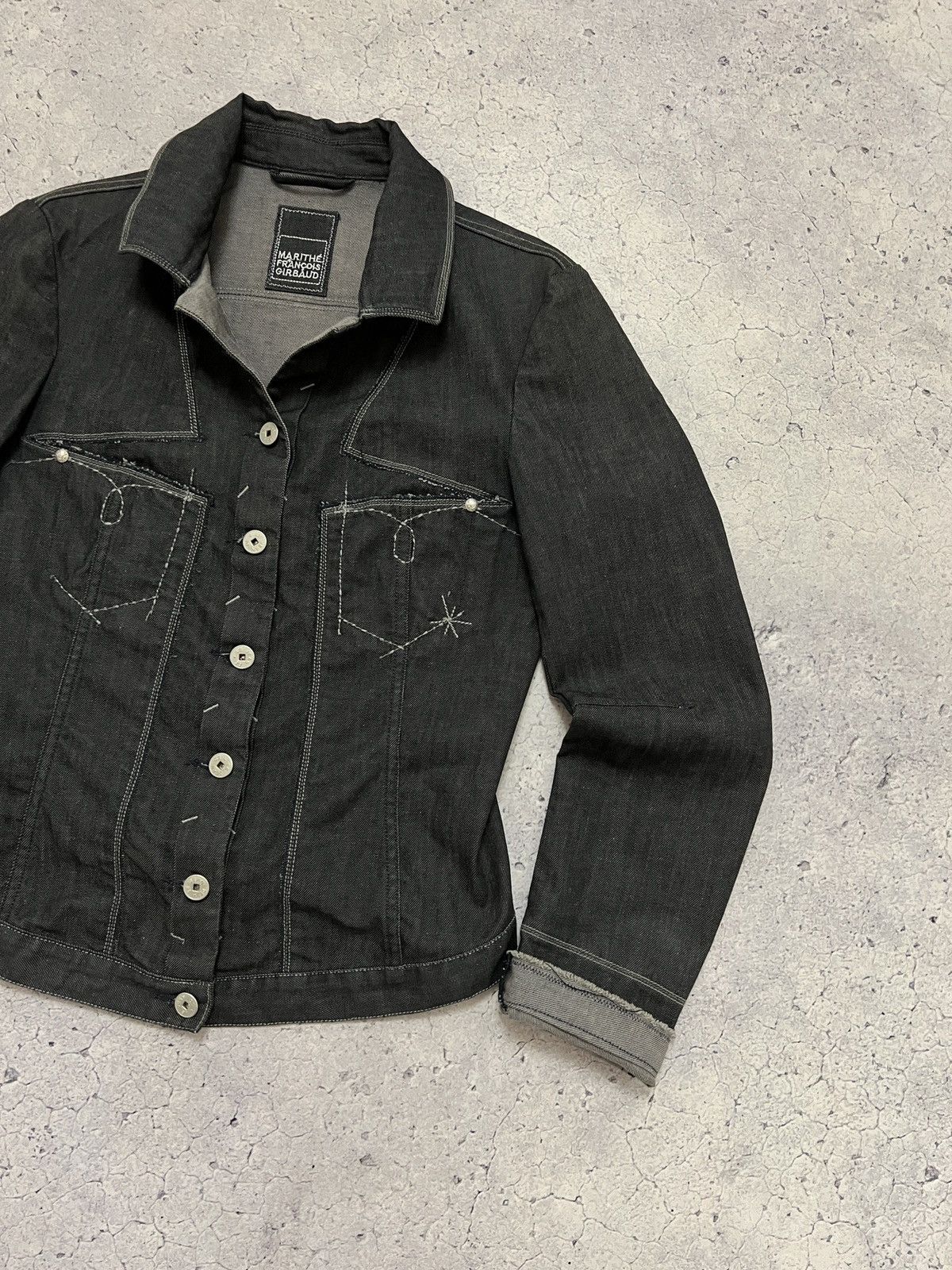 Marithe + Francois Girbaud Vintage Marithe Francois Girbaud Women's Denim Jacket Y2K Size S / US 4 / IT 40 - 3 Thumbnail