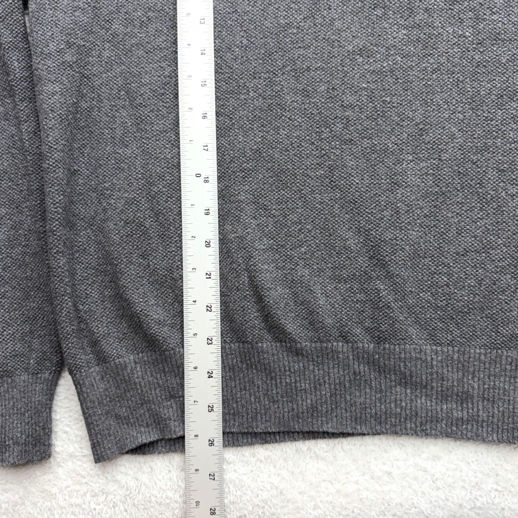 Brooks Brothers VINTAGE Brooks Brothers Mens Grey Cotton Cashmere Quarter Zip Sweater Large Textured L Size US L / EU 52-54 / 3 - 4 Thumbnail