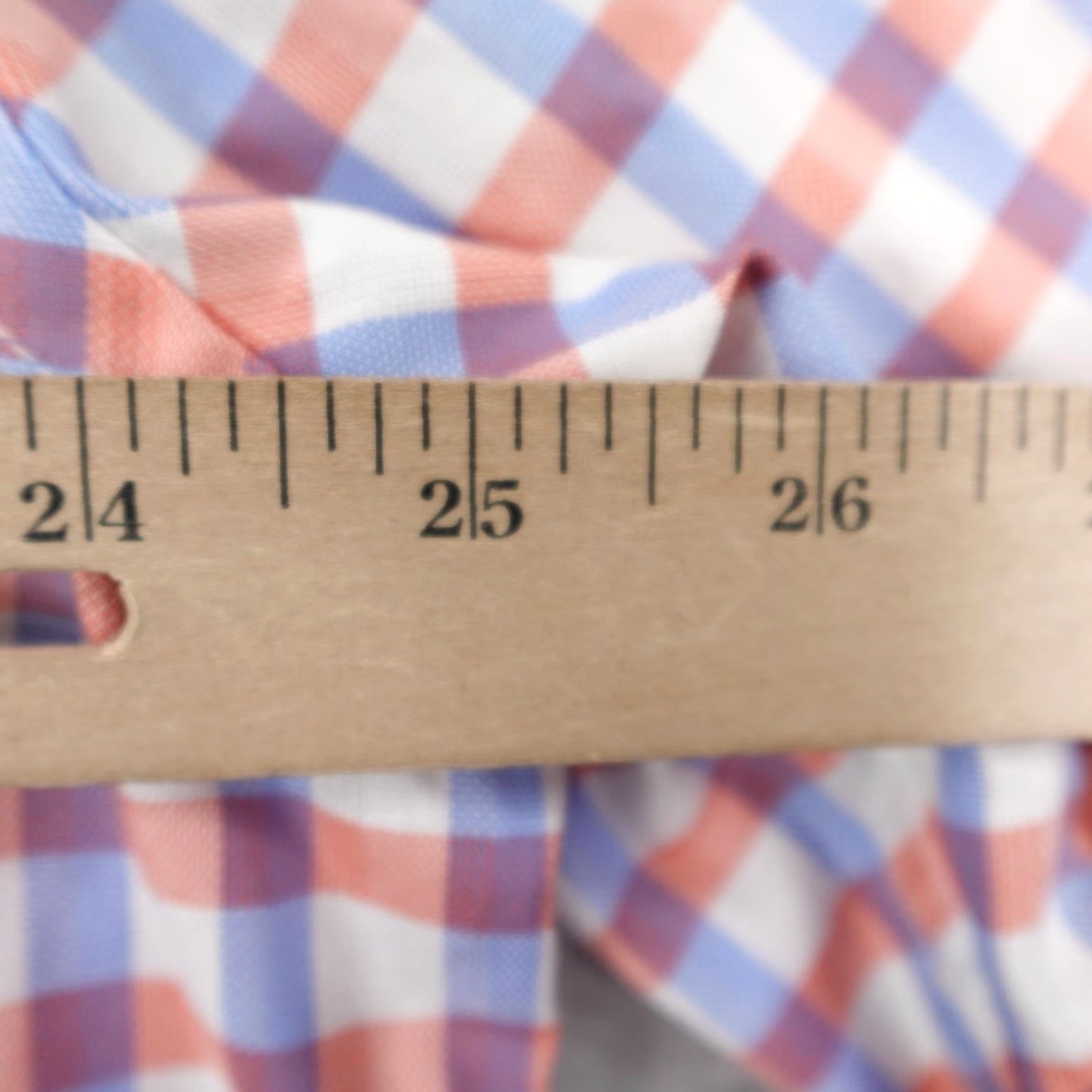 Johnston & Murphy Johnston & Murphy Shirt XL White Blue Orange Gingham Check XC4 Extreme Comfort Men's Button-Up Long Sleeve Size US XL / EU 56 / 4 - 7 Thumbnail