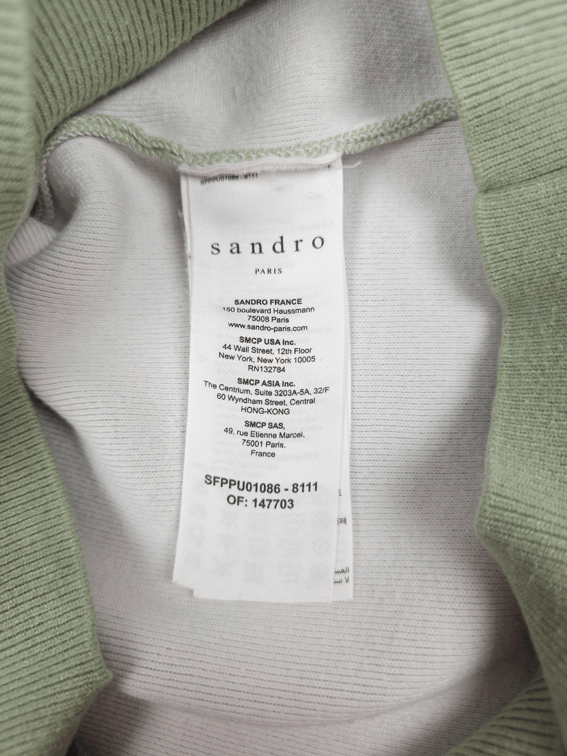 Sandro 💎 Sandro Light Green Boxy Relaxed Mint Jumper Sweatshirt XS Size XS / US 0-2 / IT 36-38 - 6 Thumbnail