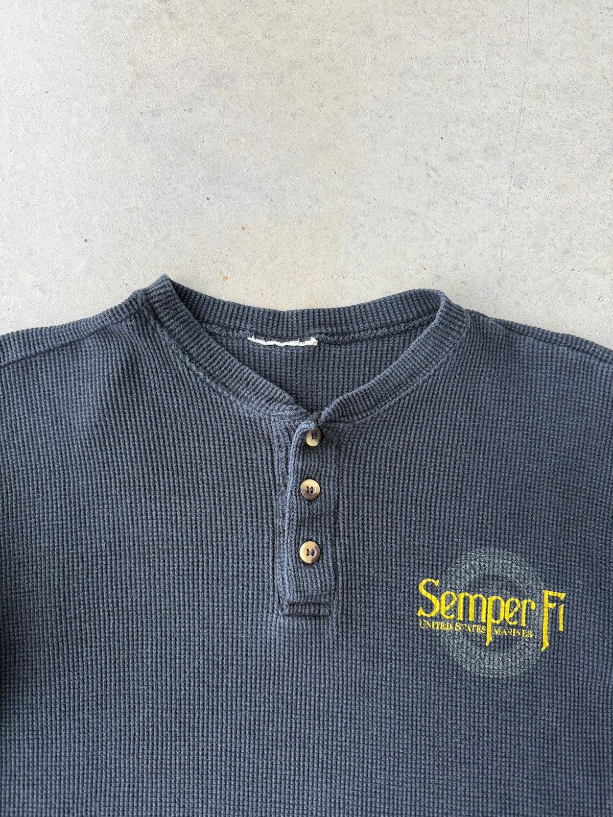 Vintage Vintage 90s Semper Fi Marines Long Sleeve Thermal Size US M / EU 48-50 / 2 - 4 Thumbnail
