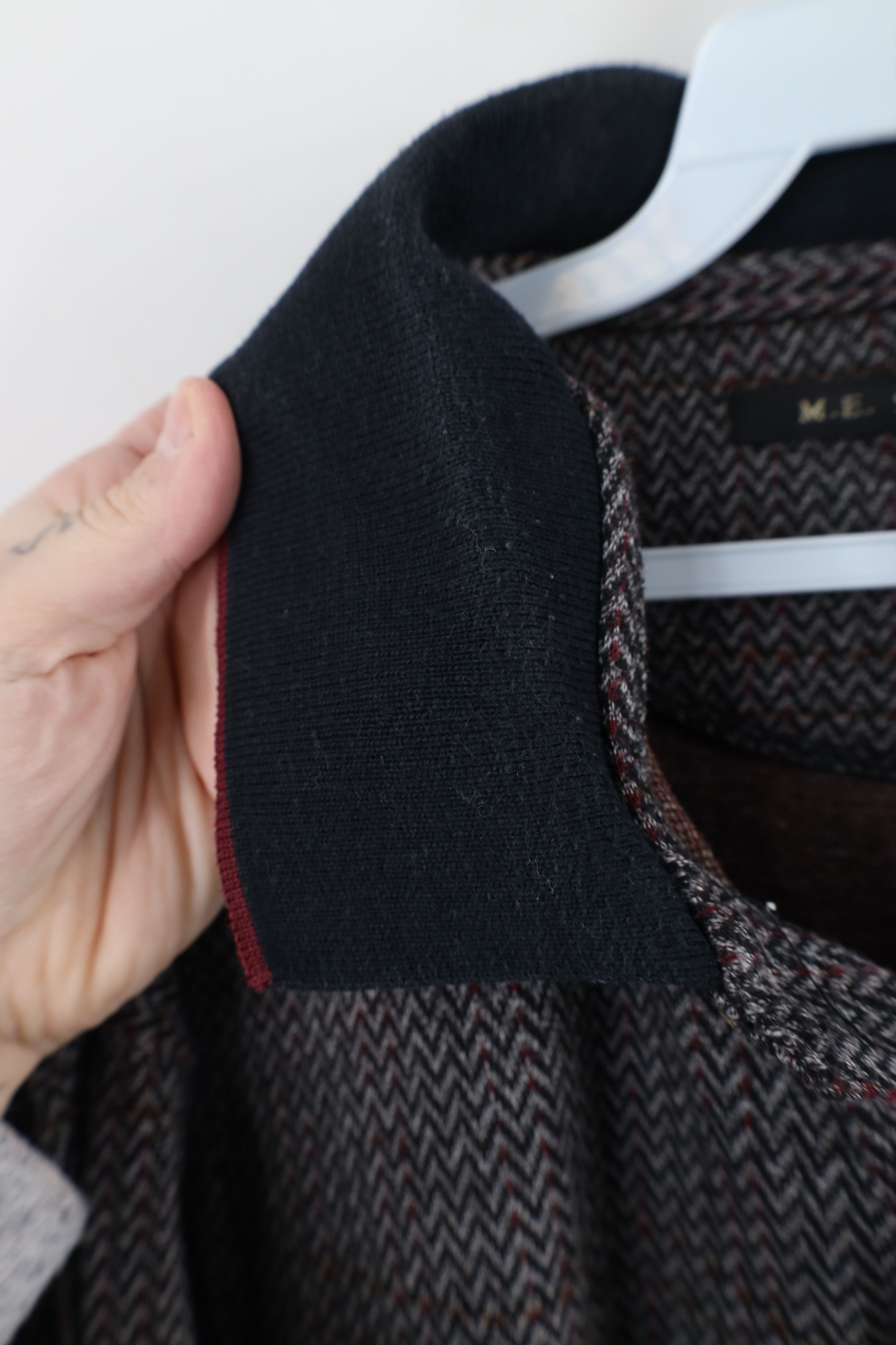 Vintage Vintage 90s Streetwear Herringbone Long Sleeve Rugby Polo Size US XL / EU 56 / 4 - 7 Thumbnail