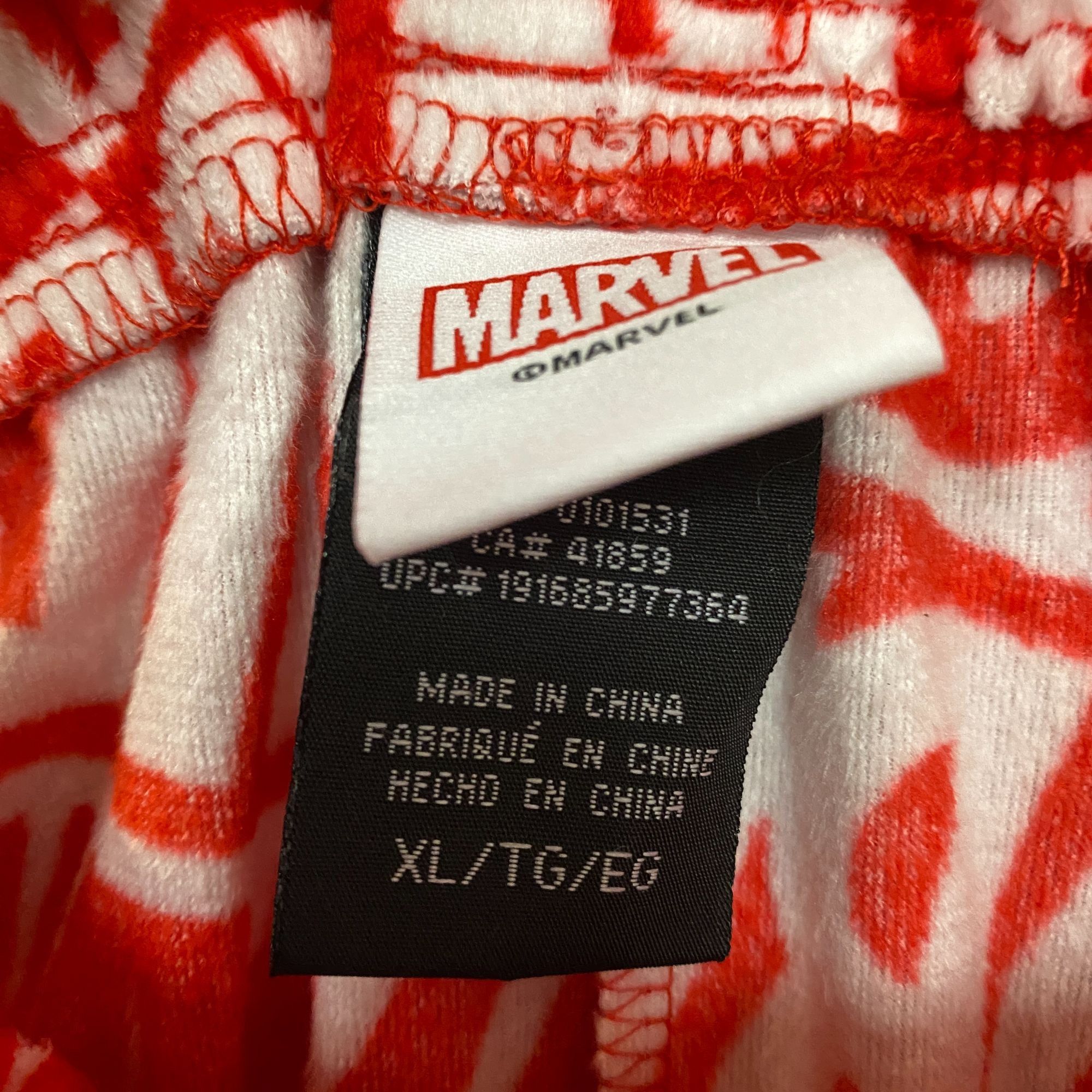 Marvel Comics Marvel Logo All Over Red Fleece Sleep Pants XL Size 34" / US 12 / IT 48 - 4 Thumbnail