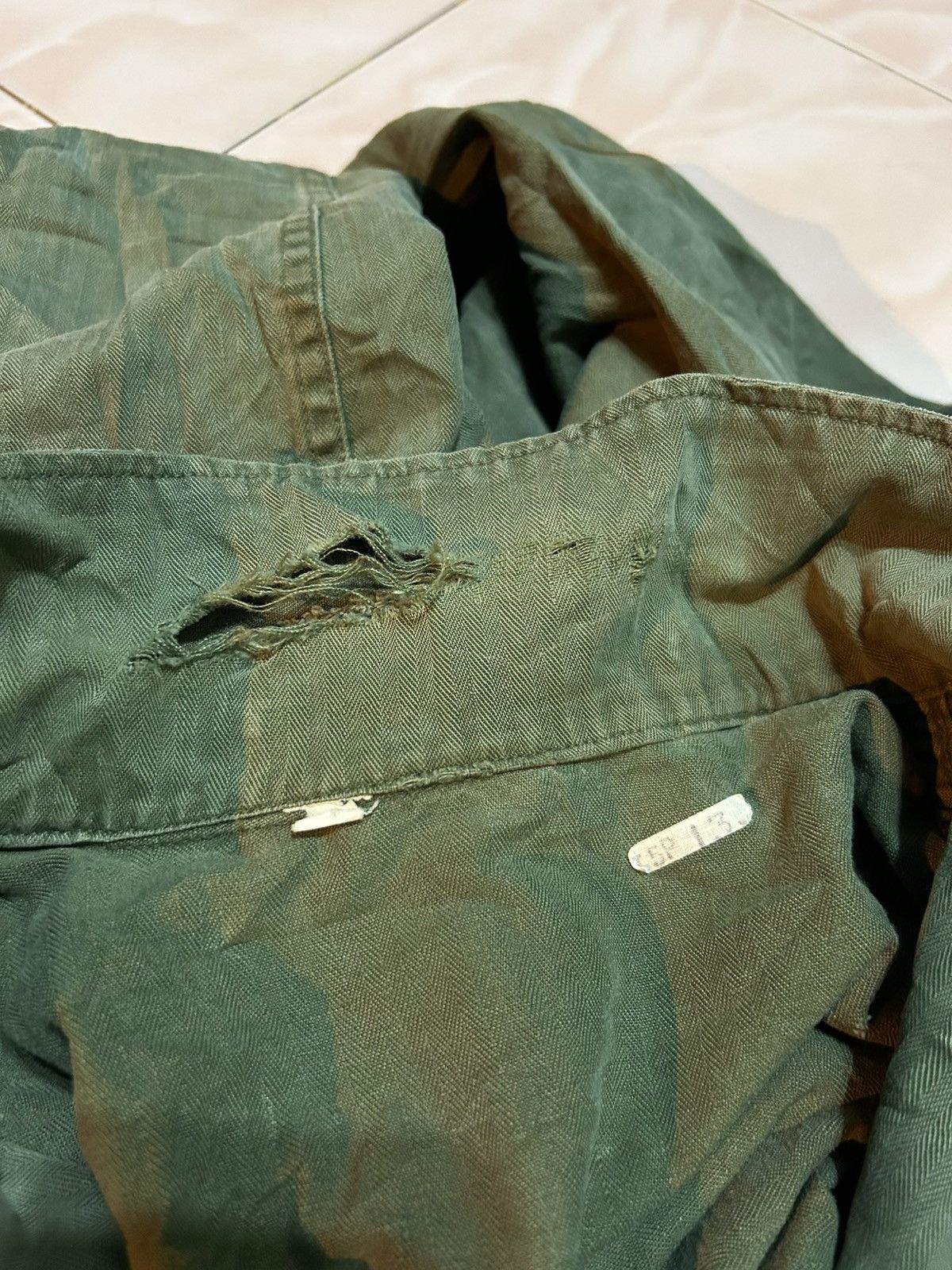 Vintage Vintage 40’s WW2 US ARMY HBT 13 STARS MILITARY SHIRT Size US L / EU 52-54 / 3 - 9 Thumbnail