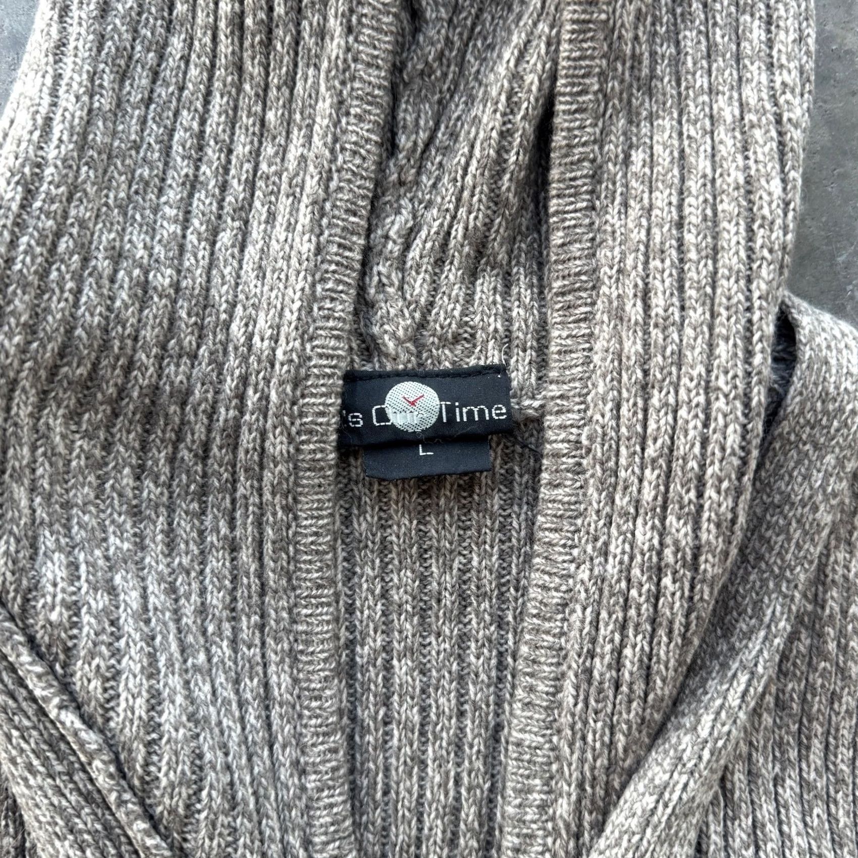 Vintage VINTAGE Y2k Indie Sleaze Longline Grey Green Knit Hoodie Button Down Sweater L Women cardigan Mens? Size L / US 10 / IT 46 - 3 Thumbnail
