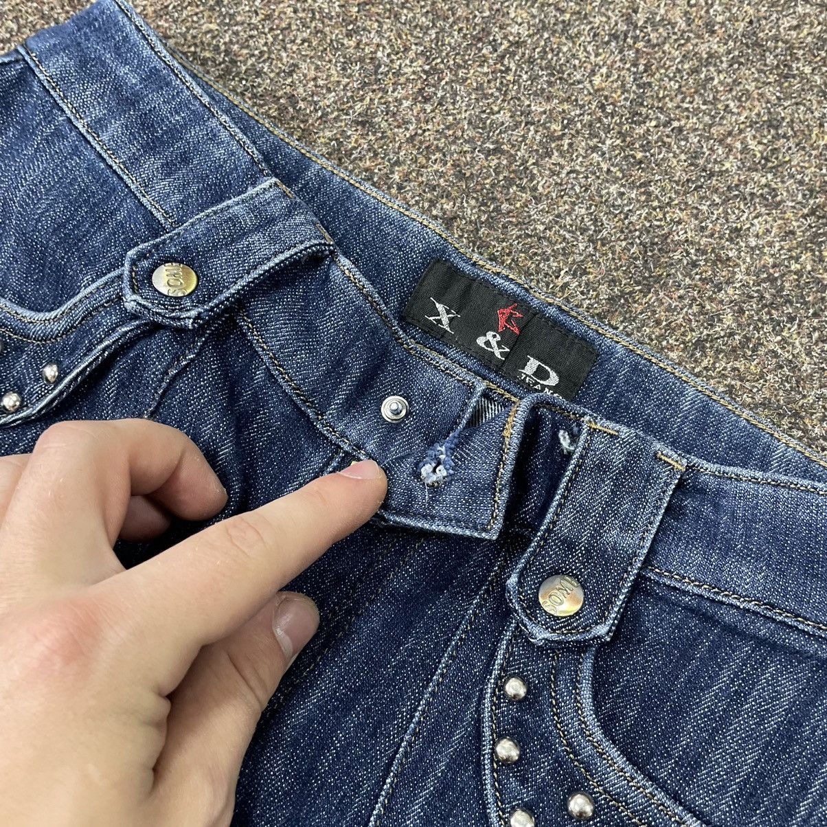 Vintage Y2K Baggy Wide Leg Distressed Jeans Skate Streetwear Graphic Size 32" / US 10 / IT 46 - 6 Thumbnail