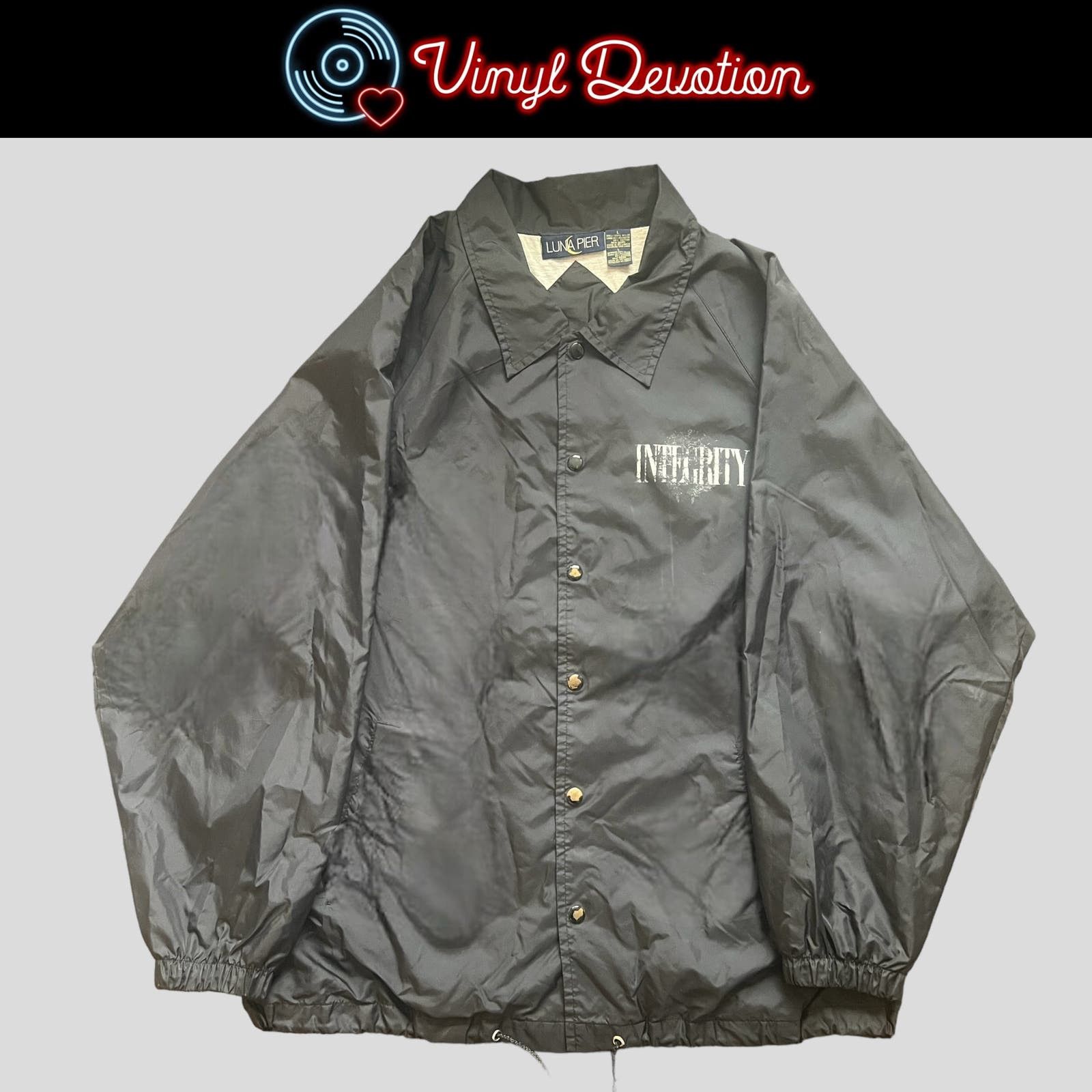 image of Band Tees Integrity Band To Die For 2003 Vintage Windbreaker Size L in Black, Men's