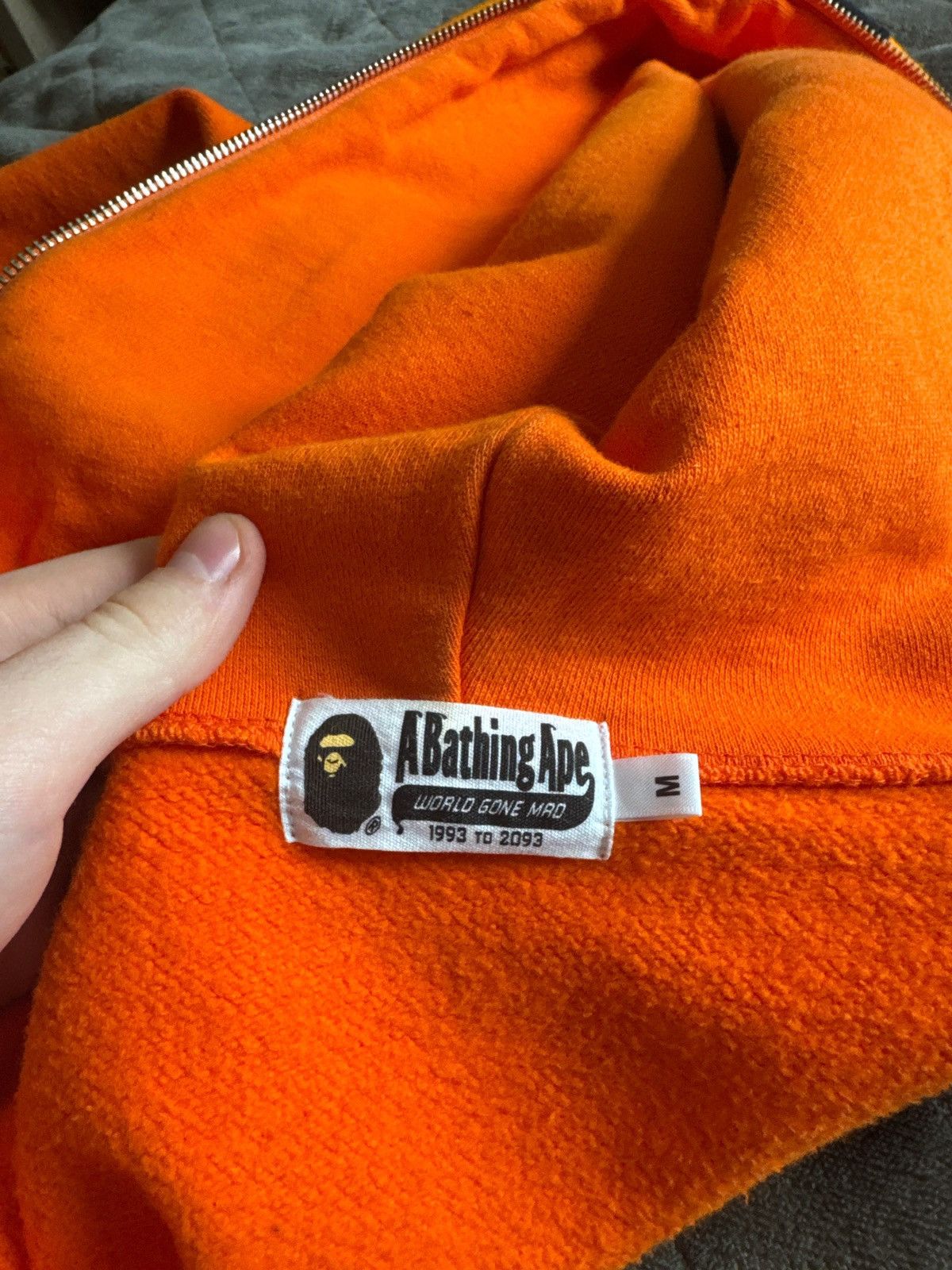 Bape Bape (A bathing ape) orange tiger full zip hoodie Size US M / EU 48-50 / 2 - 2 Thumbnail