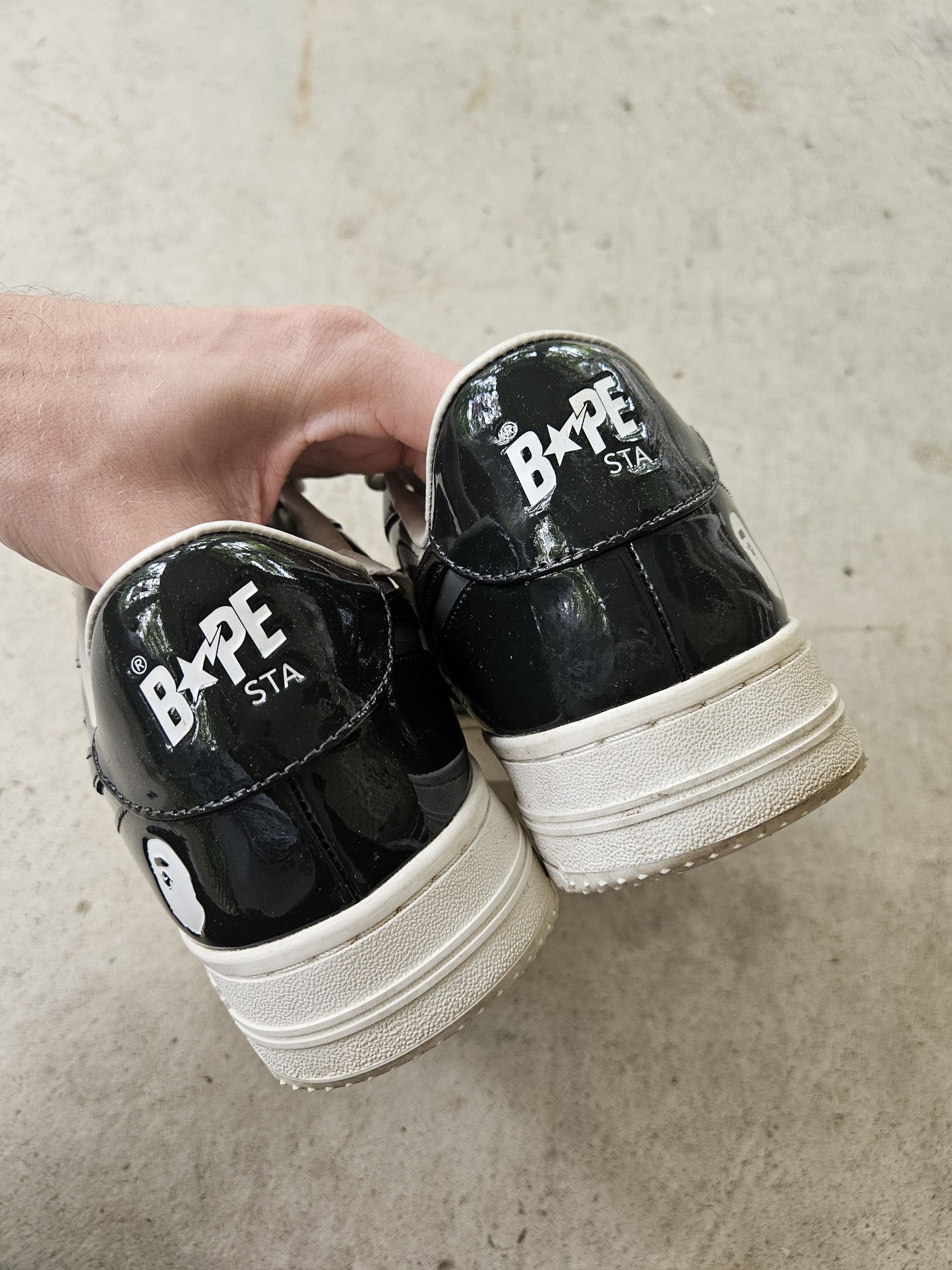 Bape Bapesta Glossy Black Gray M2 #4 Sneakers Size US 7 / EU 40 - 10 Thumbnail
