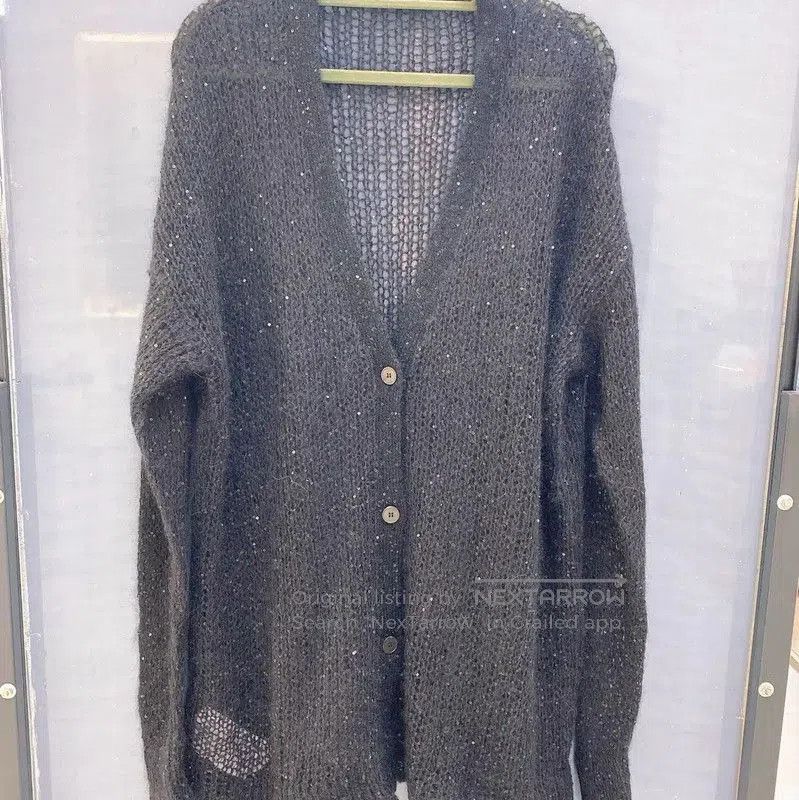 Miu Miu Miu Miu Black Cardigan Sweater for Women . Size L / US 10 / IT 46 - 1 Thumbnail