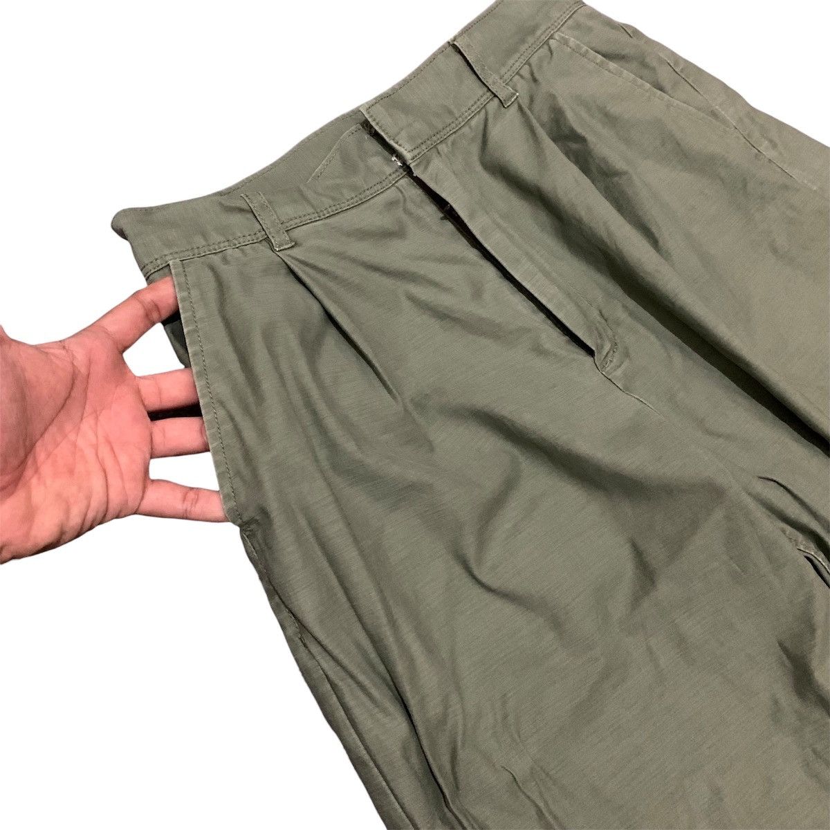 Issey Miyake × Japanese Brand Issey Miyake Plantation Fatigue Wide aleg Pants Size US 27 - 3 Thumbnail