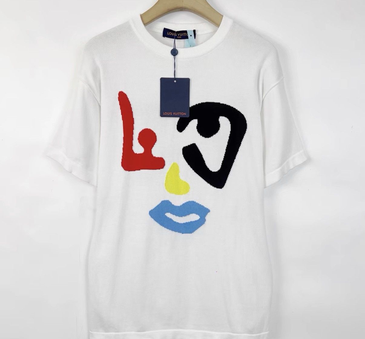 Louis Vuitton Louis Vuitton Face Knit Short Sleeve K12 Size US S / EU 44-46 / 1 - 1 Thumbnail