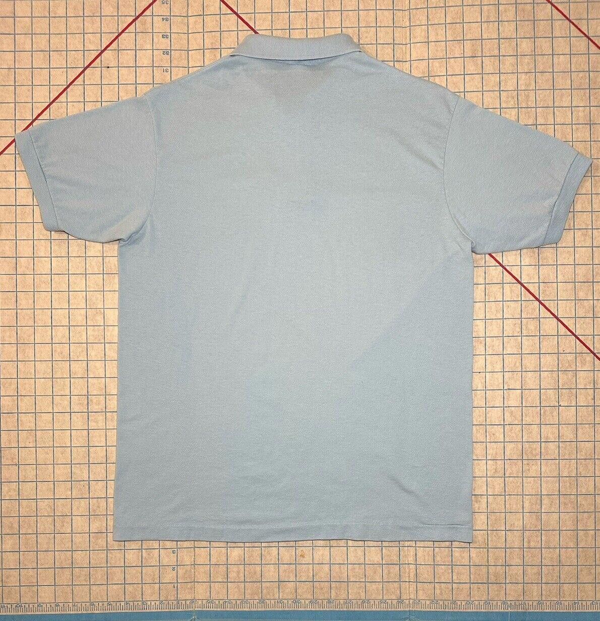 Anvil Vintage 90's Blank Polo Shirt Men's Large Blue USA Blank Size US L / EU 52-54 / 3 - 7 Thumbnail