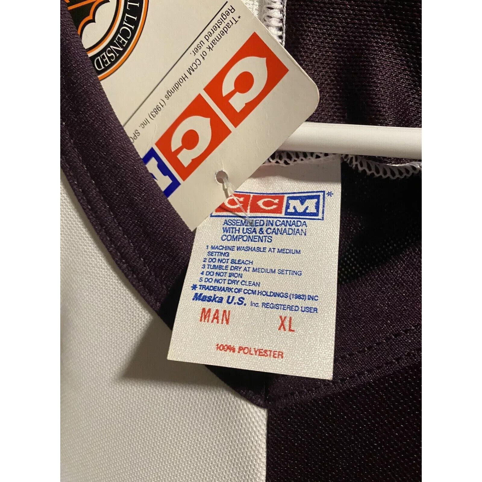 Ccm Anaheim Mighty Ducks Vintage CCM Home/Away Jersey Sz XL NWT Size US XL / EU 56 / 4 - 3 Thumbnail