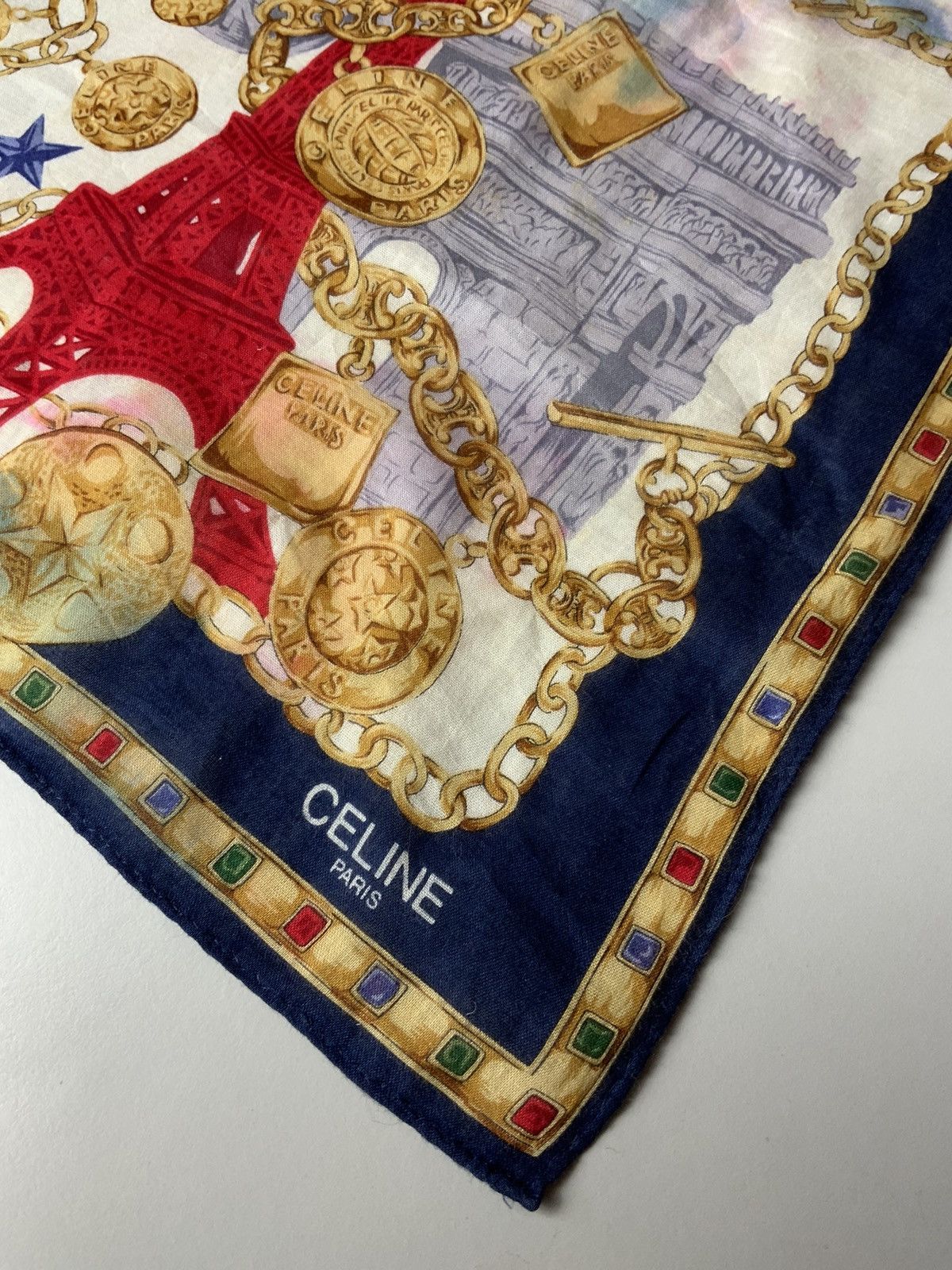 Celine Vintage Celine Paris Monogram Fade Bandana Handkercheif Size ONE SIZE - 14 Thumbnail