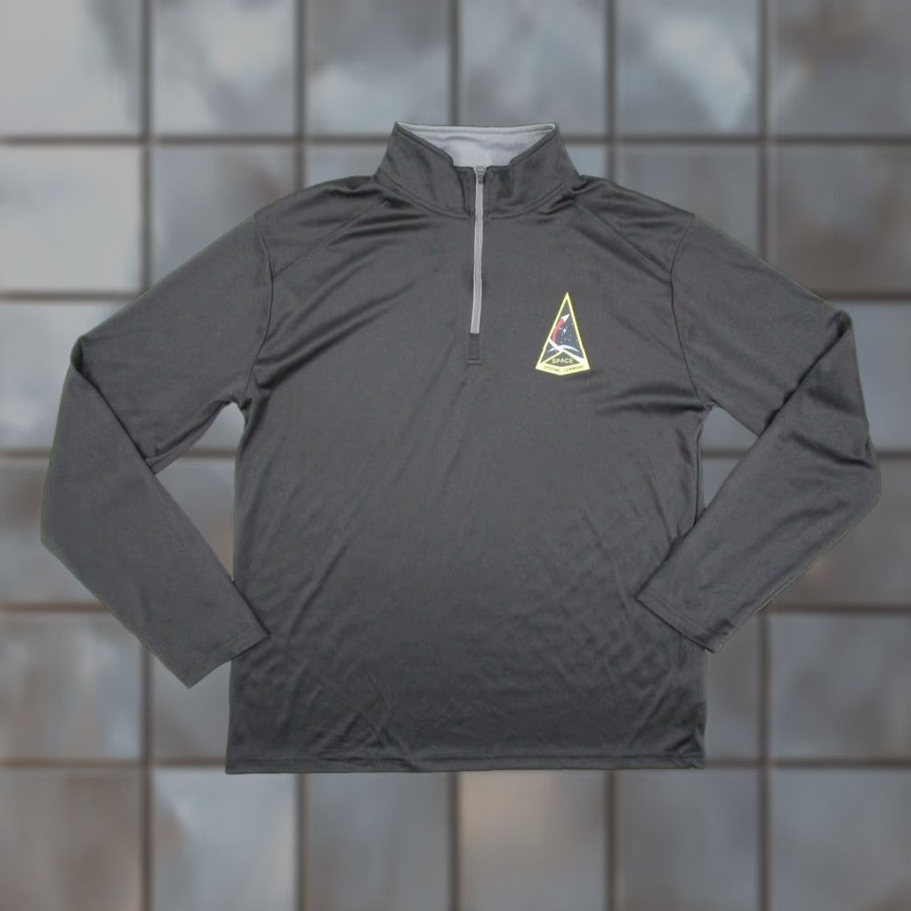 Vintage Badger Sport Pullover Medium Black Quarter Zip US Space Systems Command Mens Size US M / EU 48-50 / 2 - 1 Thumbnail