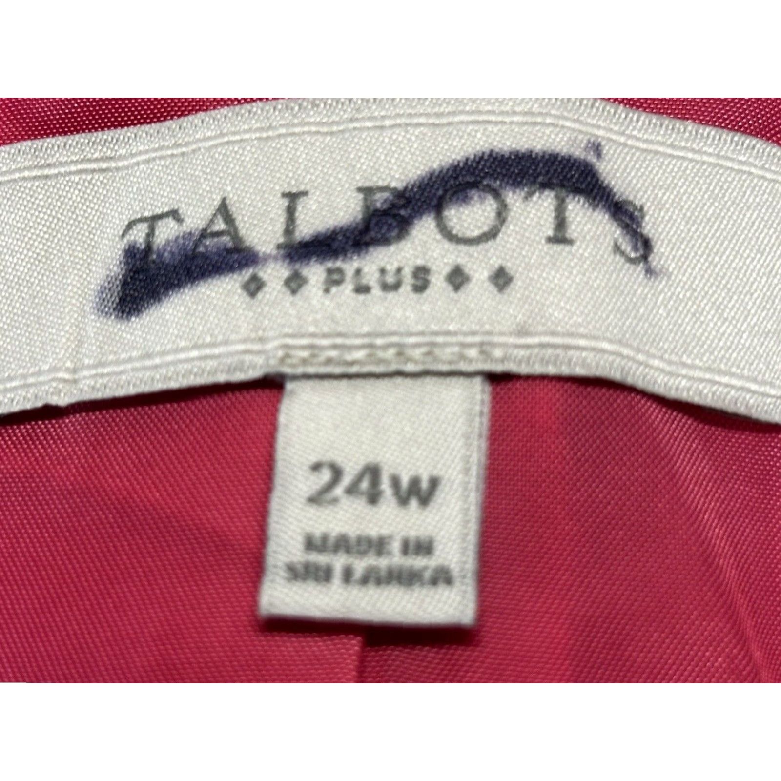 Talbots Talbots Plus Size 24W Pink Corduroy Blazer Jacket 2 Button Womens Size 4XL / US 24-26 - 6 Thumbnail