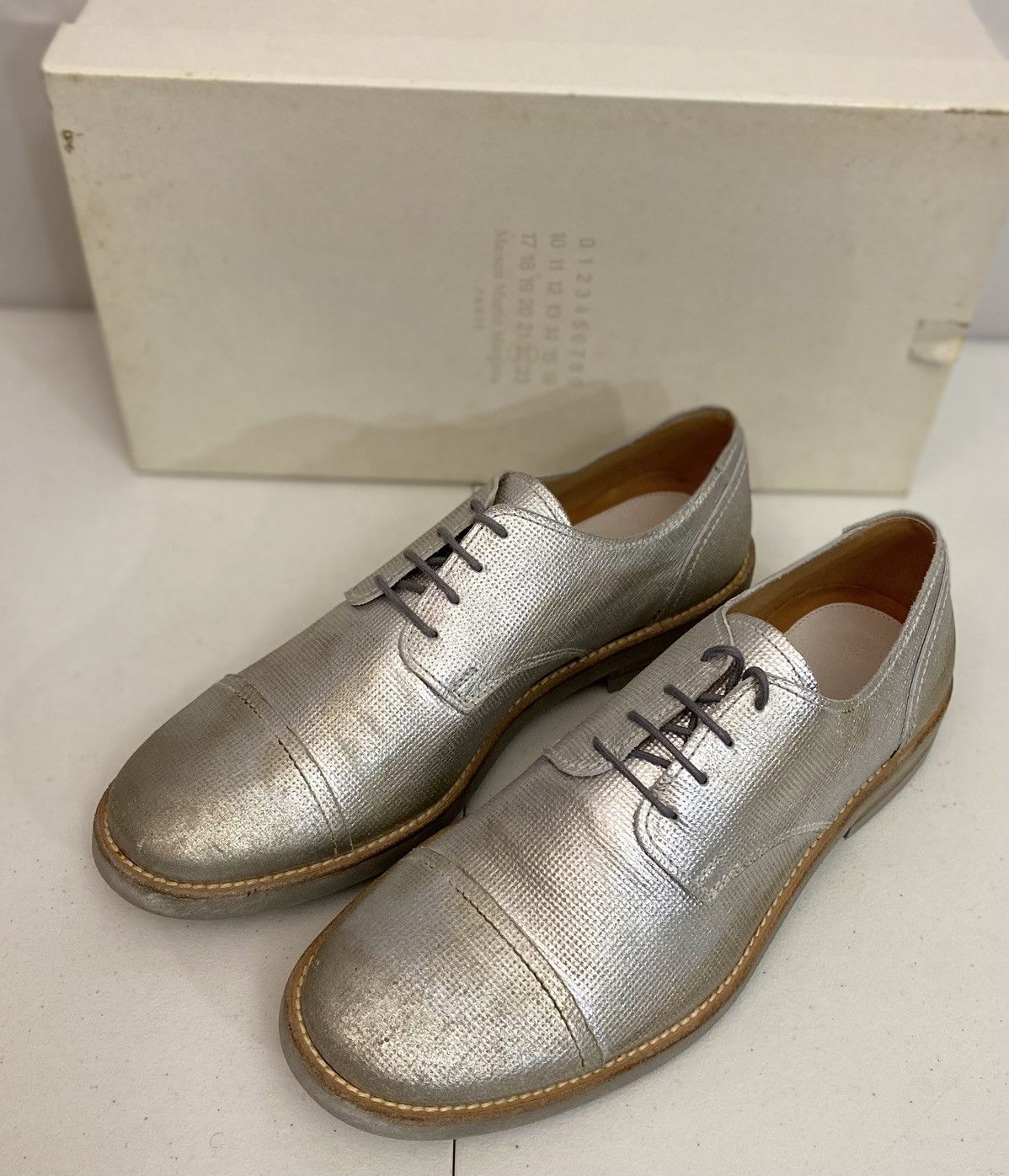 Maison Margiela Maison Margiela 22 🇮🇹 Silver treated TinMan Captoe 7 US New Size US 7 / EU 40 - 14 Thumbnail