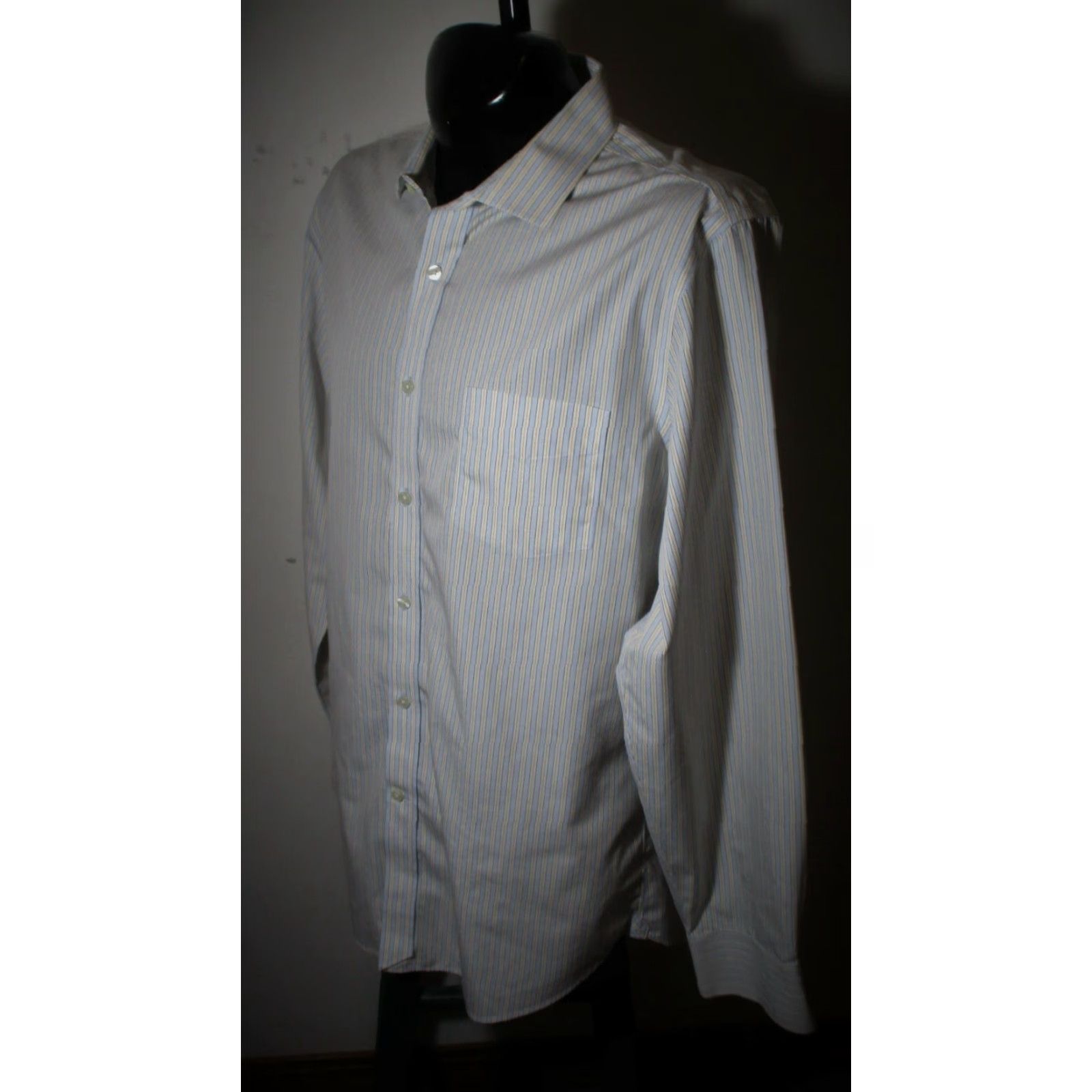 J.Crew HABERDASHERY J. Crew Blue Striped Dress Shirt Size XL 17/17.5 Size 46R - 4 Thumbnail