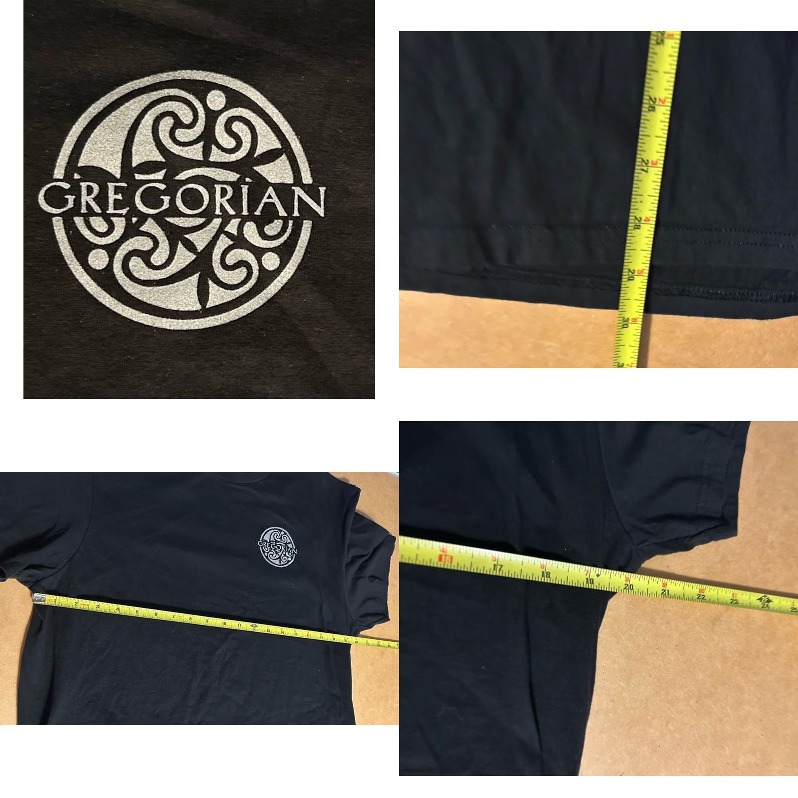 Vintage Gregorian Pure Chants World Tour USA 2024 Men's XL Black Short Sleeve Graphic Tee Size US XL / EU 56 / 4 - 9 Thumbnail