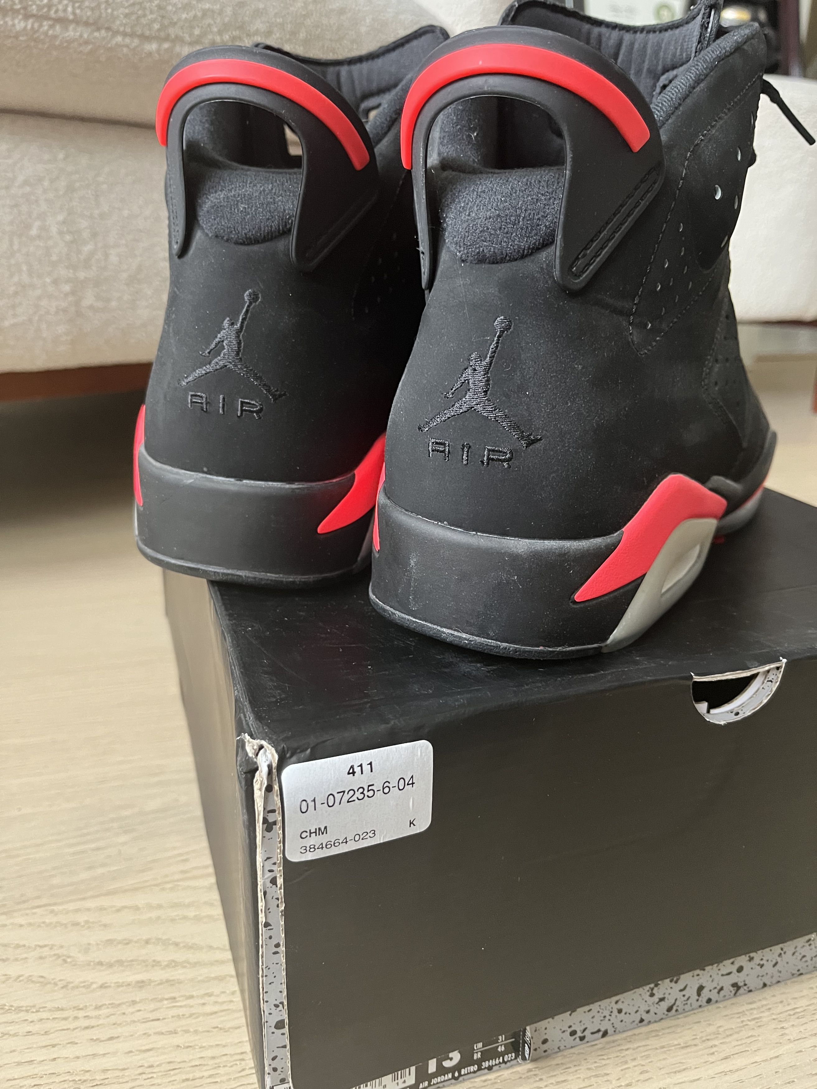 Jordan Brand Jordan 6 Retro Black Infrared Size US 13 / EU 46 - 7 Thumbnail