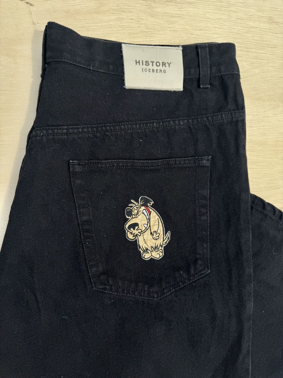 Iceberg × Vintage Iceberg History 90’s Vintage Hip Hop Rap Black Denim Jeans Size US 40 / EU 56 - 2 Thumbnail