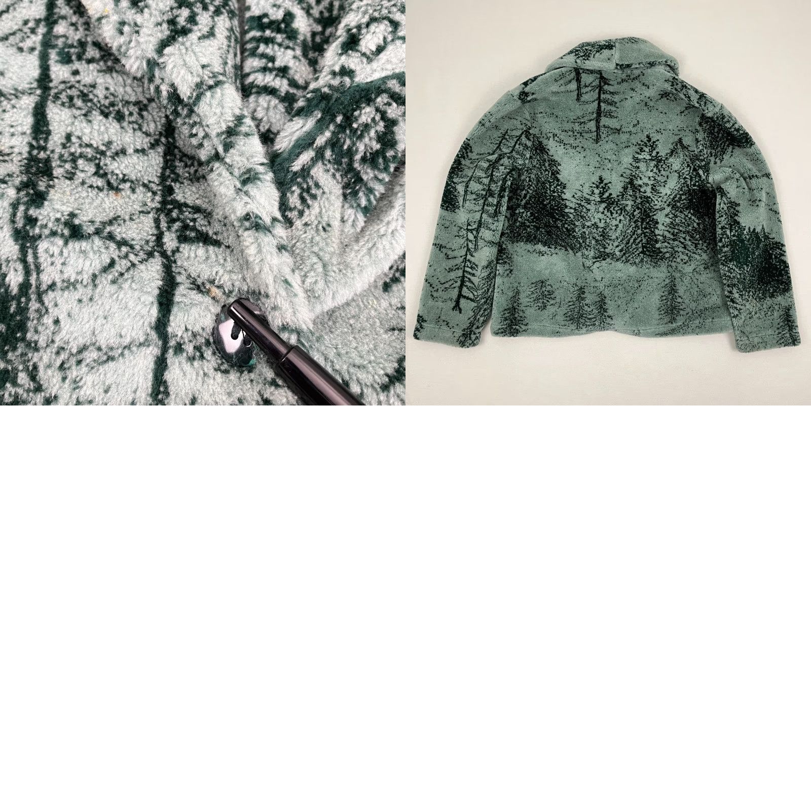Vintage VTG Artisans Sweater Womens M Green Nature Forest Outdoor Fleece Fuzzy USA Made Green Size M / US 6-8 / IT 42-44 - 8 Thumbnail