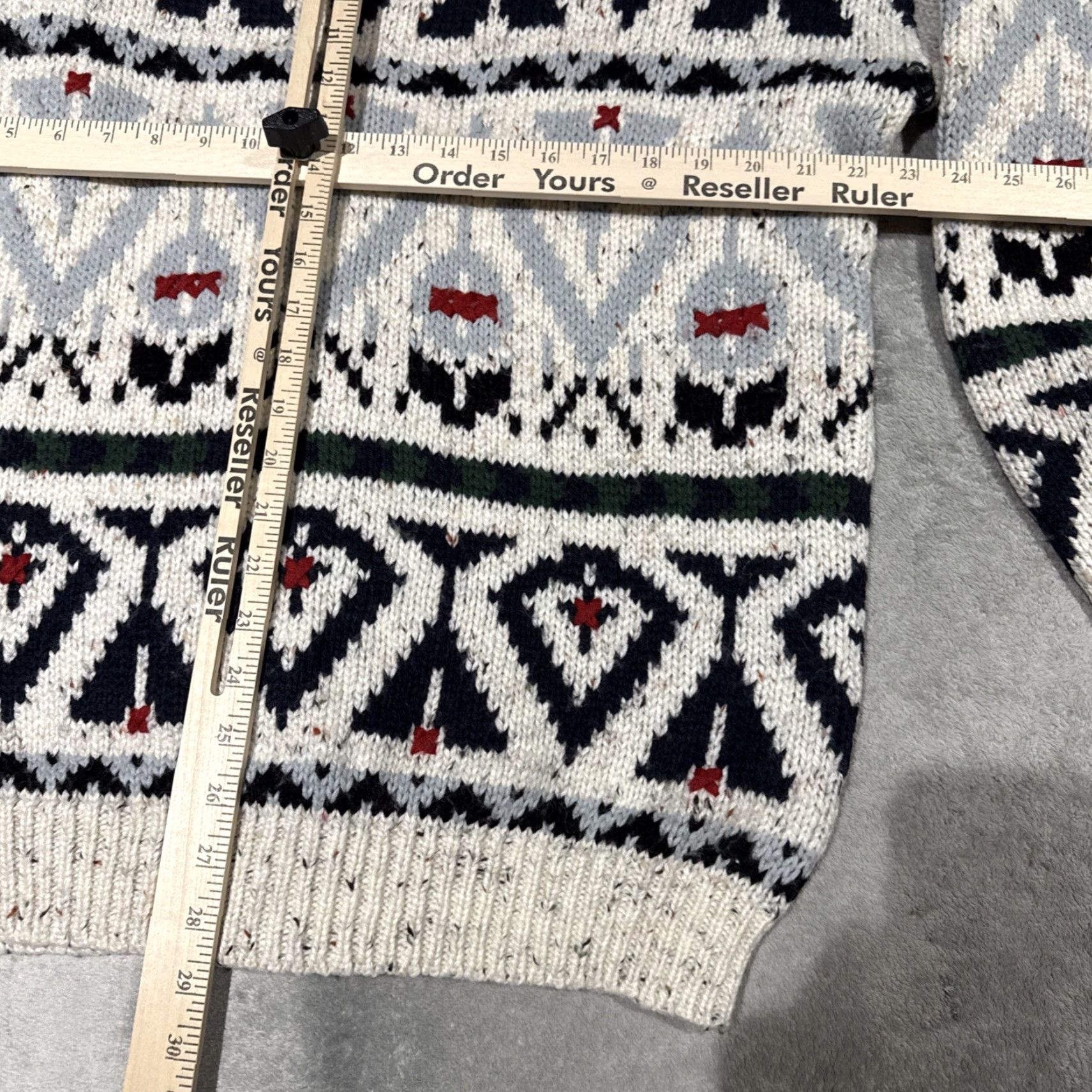Vintage VINTAGE St. Johns Bay Sweater Mens XLT Geometric Fair Isle Acrylic Wool Blend Pullover Crew Neck Knits Beige Men Size US XL / EU 56 / 4 - 5 Thumbnail