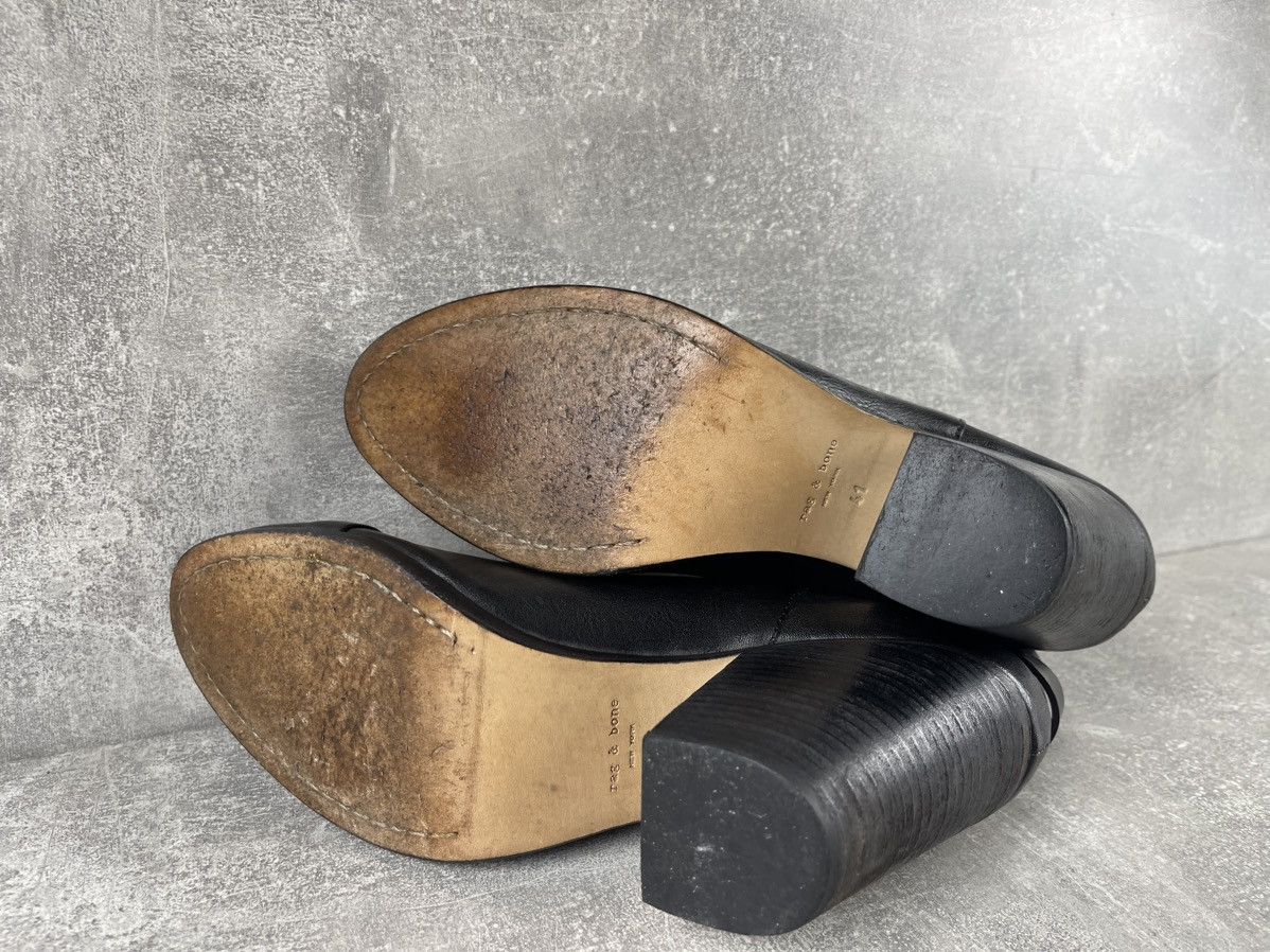 Rag & Bone Rag & Bone Avant Garde Black Leather Strap Ankle Boots Heel Size US 9 / IT 39 - 8 Thumbnail