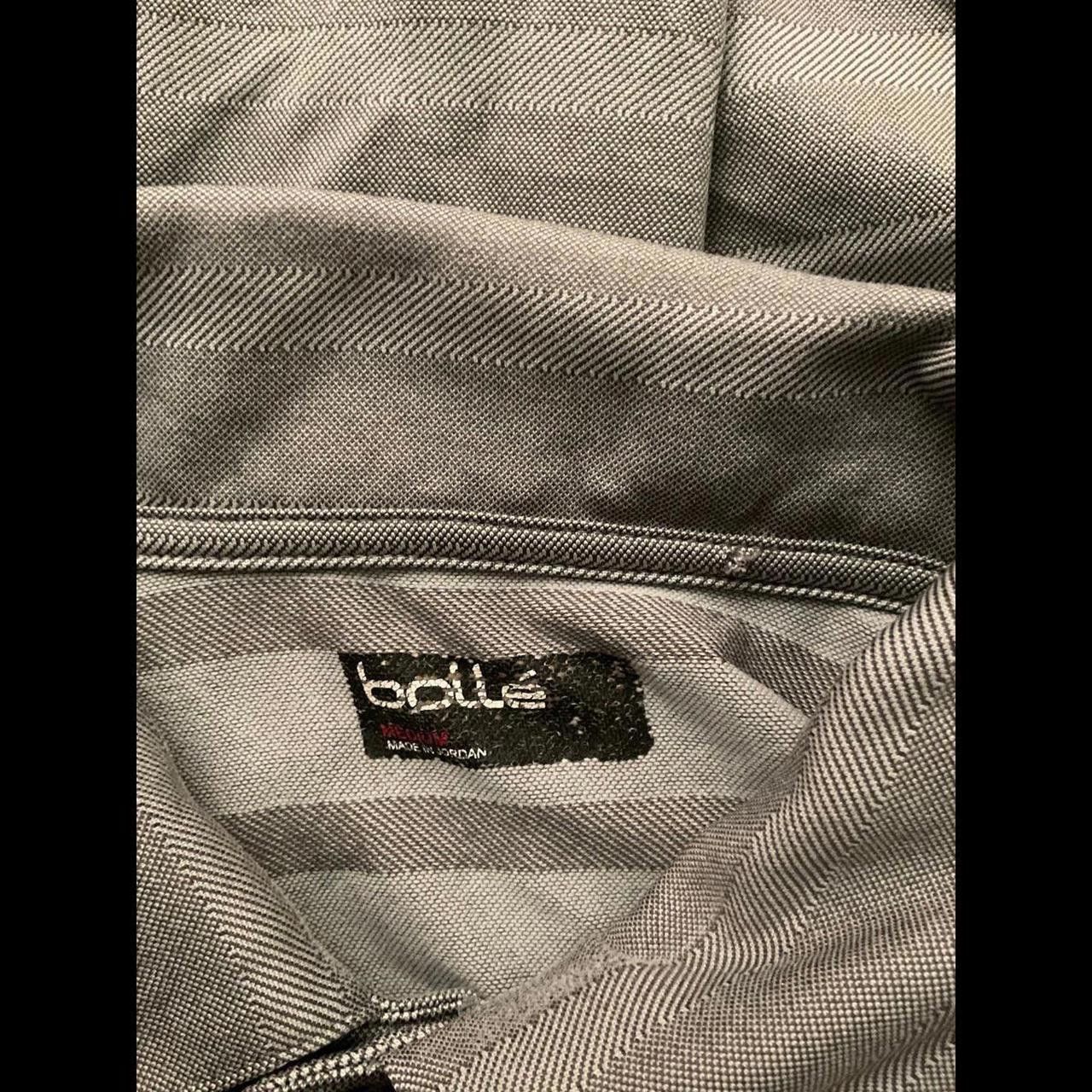 Designer Mens Used Grey Striped Polo Size US M / EU 48-50 / 2 - 2 Thumbnail