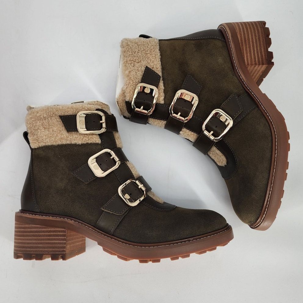 Vince Camuto Vince Camuto Klerica Shearling Boots in Olive Green Size 7M Size US 7 / IT 37 - 1 Thumbnail