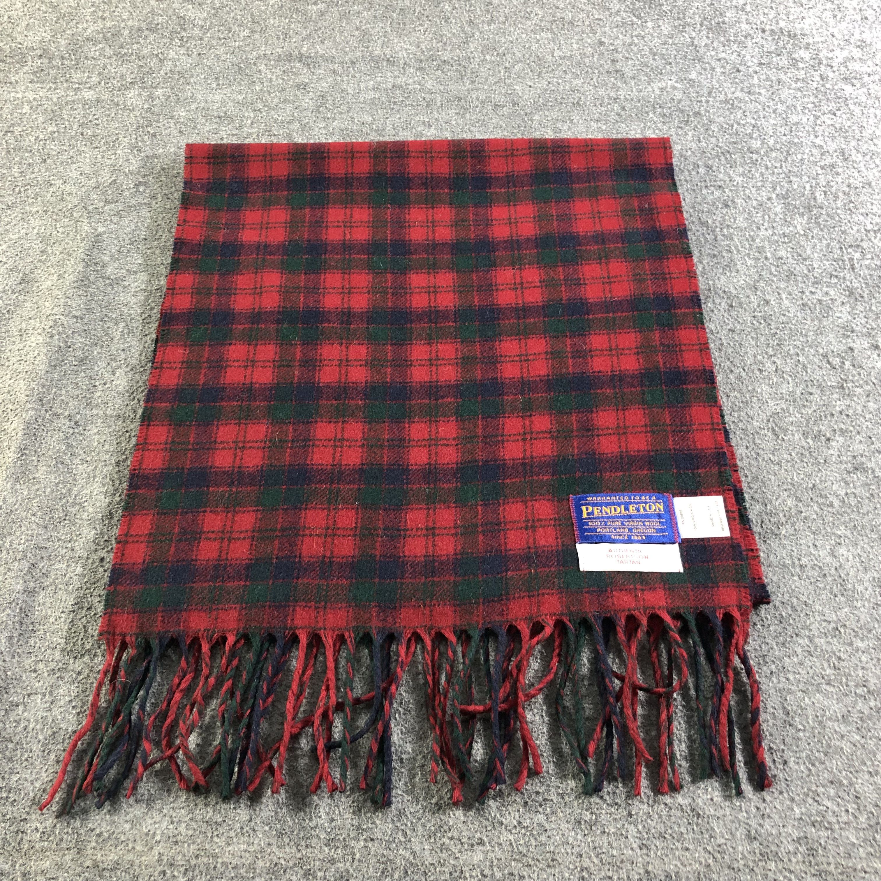 Pendleton Pendleton Tartan Wool Scarf Muffler V1955 Size ONE SIZE - 2 Thumbnail
