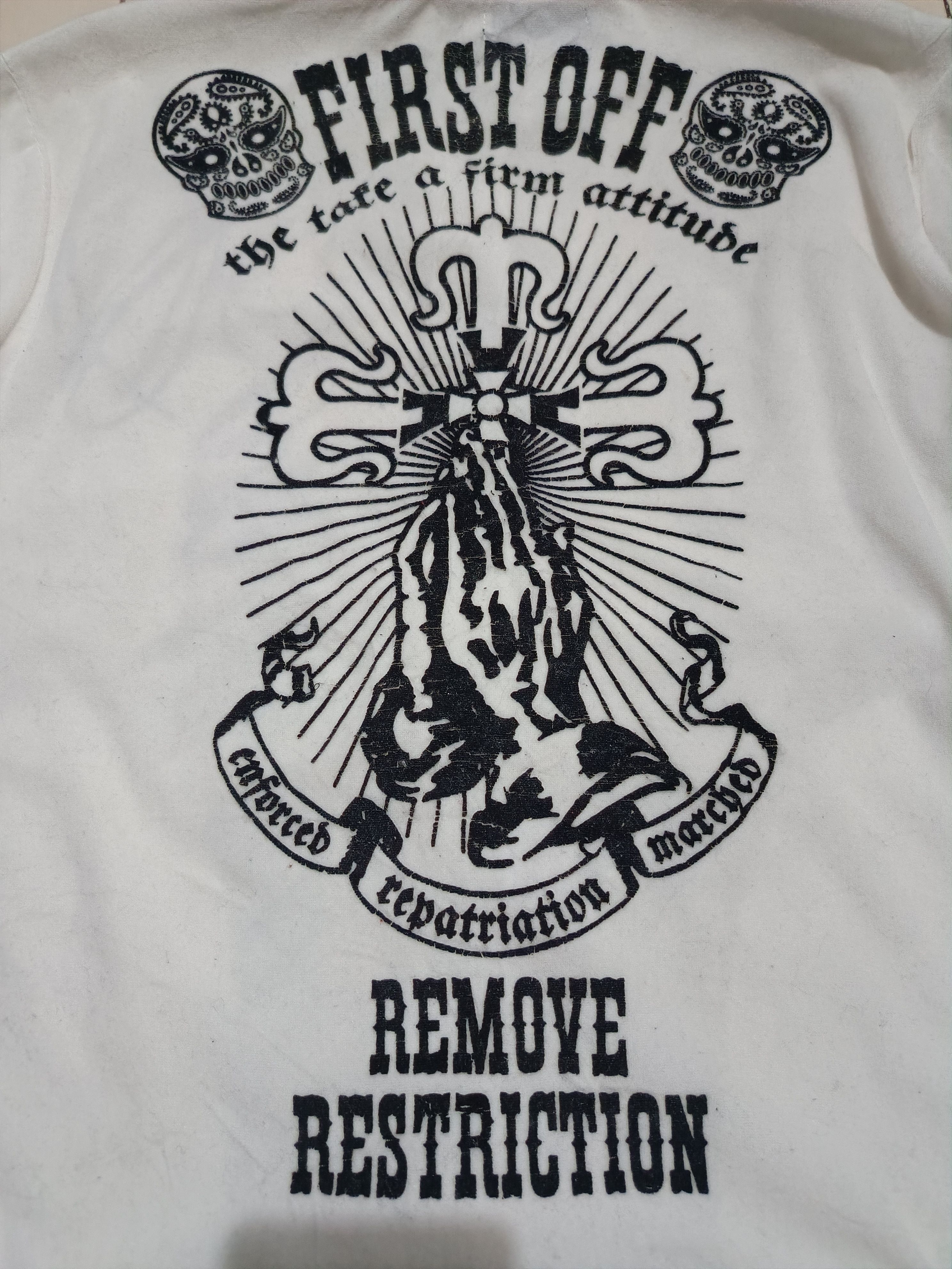 Japanese Brand 2000's VELOUR Poem Cross Chrome ifsixwasnine & LGB Style Size US M / EU 48-50 / 2 - 4 Thumbnail