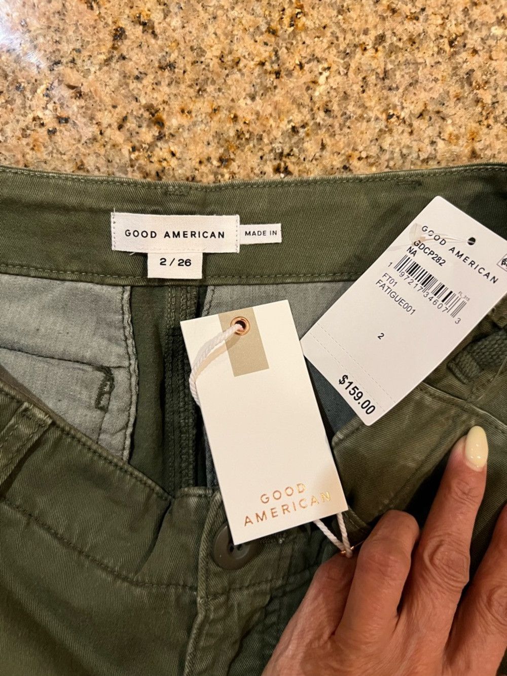 Good American Good American Uniform Cargo Pants Green Size 2 (Runs Big) F Size 26" / US 2 / IT 38 - 7 Thumbnail