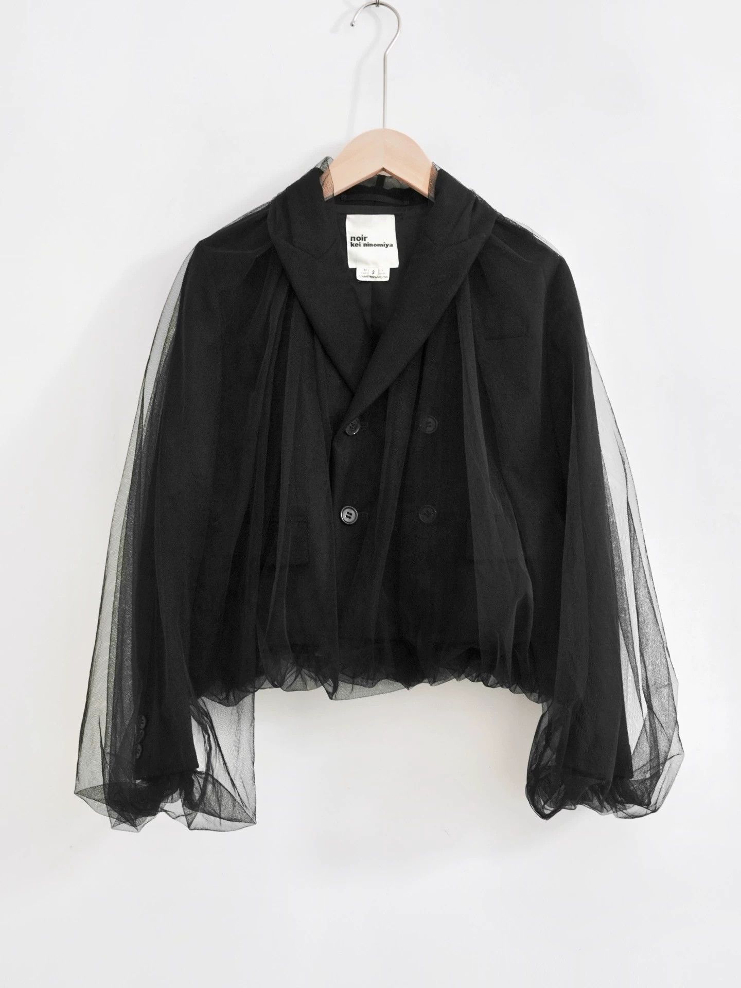 Noir Kei Ninomiya Noir Kei Ninomiya 18AW Puff Tulle Wool Suit Jacket Size S / US 4 / IT 40 - 1 Thumbnail