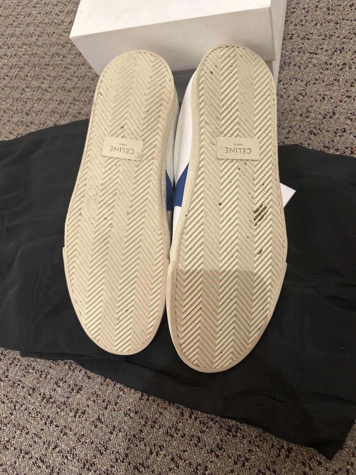 Celine Celine Triomphe Classic White/Blue Sneaker Size 45 Size US 12 / EU 45 - 9 Thumbnail